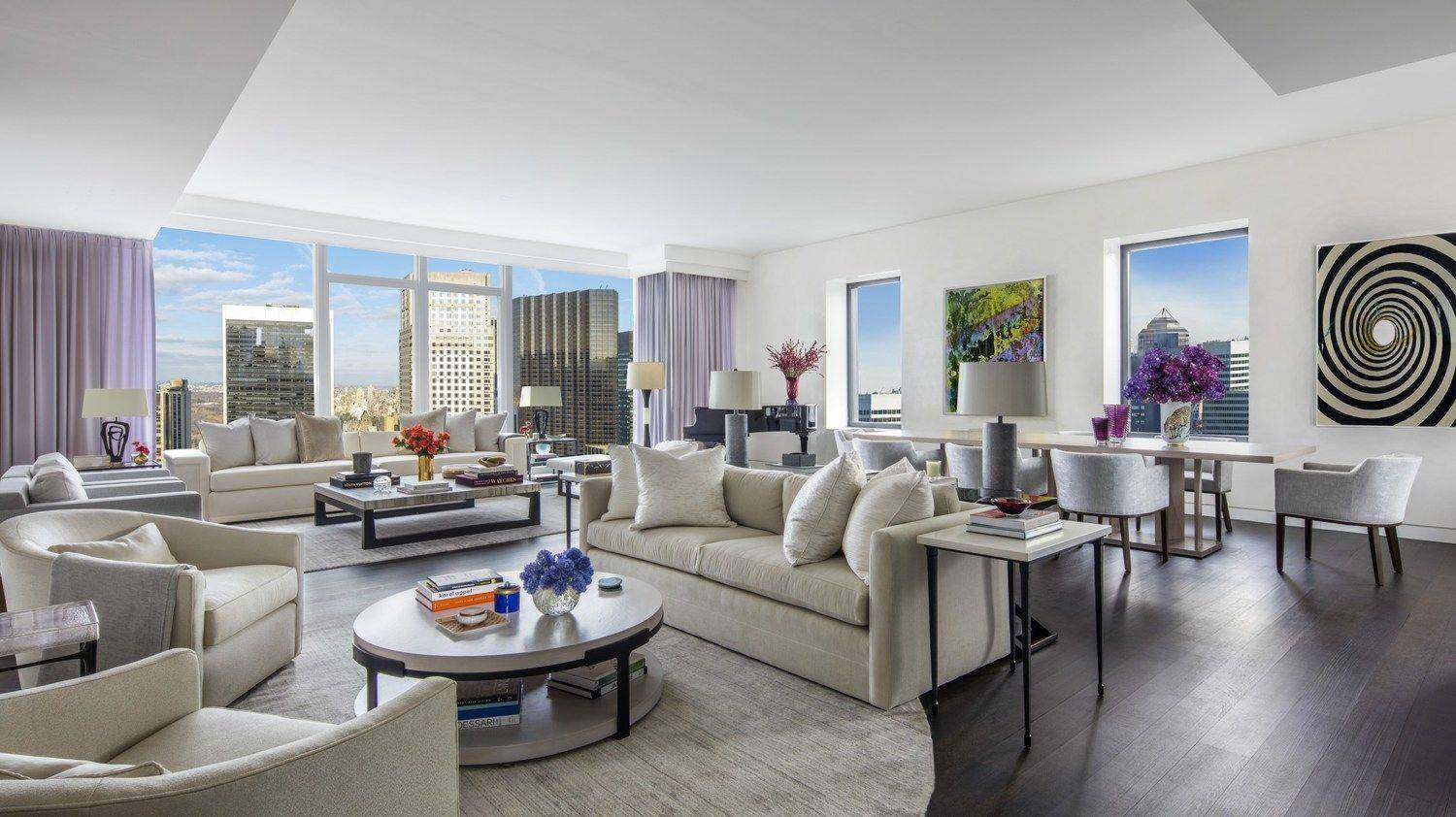 Extraordinary amp ; rare opportunity to purchase two full floors with a private hallway to create a duplex Residence 4243A at the Baccarat with an elevator leading to both floors ...