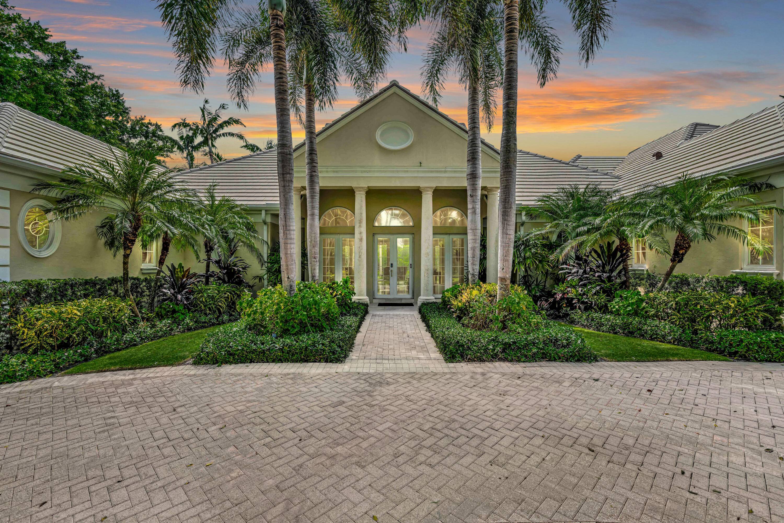 Nestled in the exclusive Seminole Landing, this four bedroom, four bathroom 5200 total sq foot residence offers a tranquil waterfront retreat, surrounded by Banyan tree lined streets.