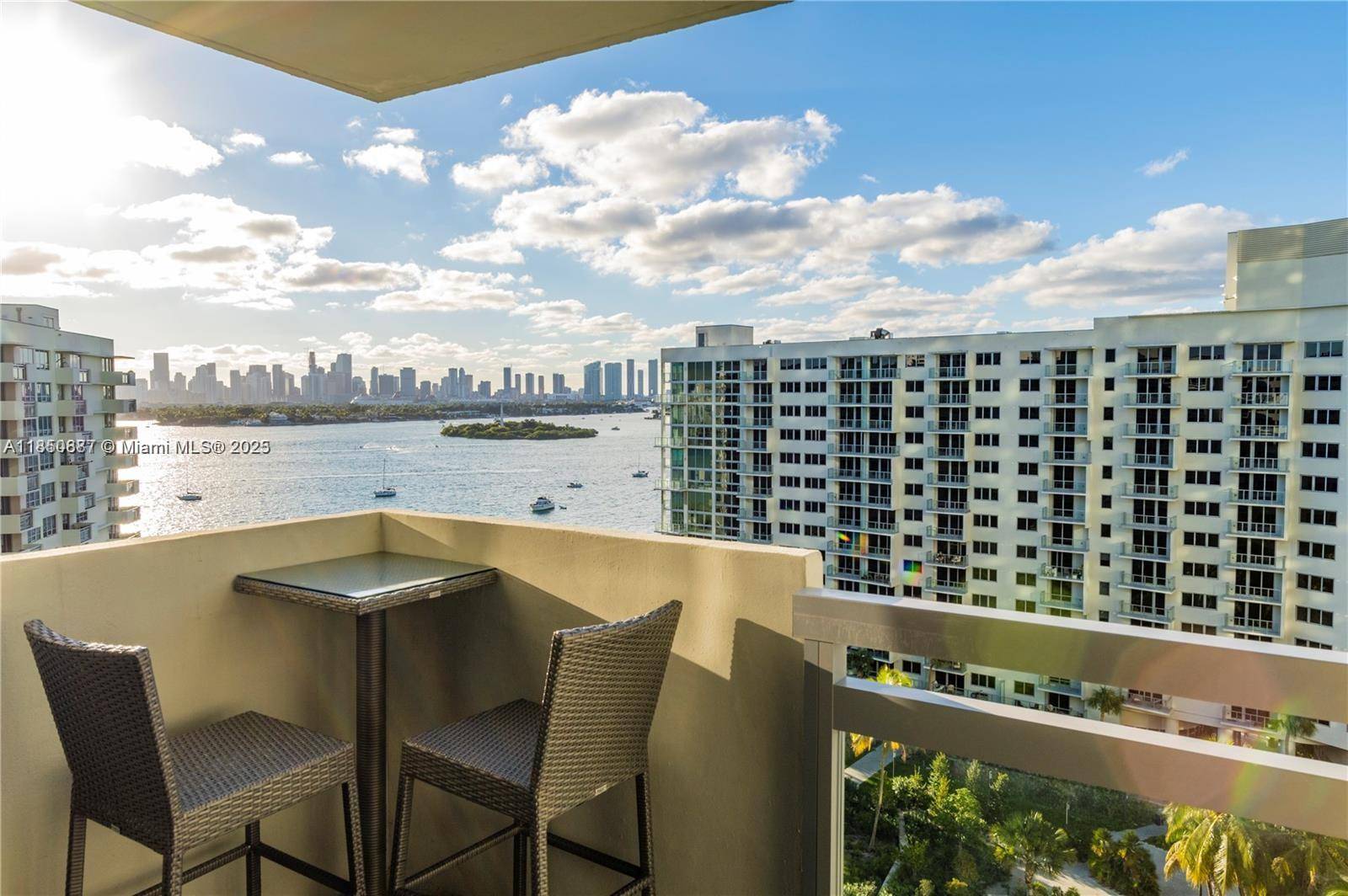 Turn key furnished 1 bed 1 bath apartment in the Flamingo South Tower featuring stunning views of Biscayne Bay and the Miami skyline.