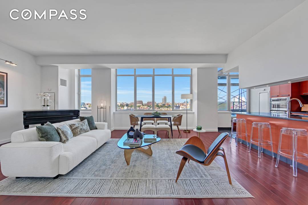 Welcome to Apartment 18 19H, a sun drenched, expansive duplex home offering three bedrooms and three bathrooms with the luxury of a 210 square foot private terrace.