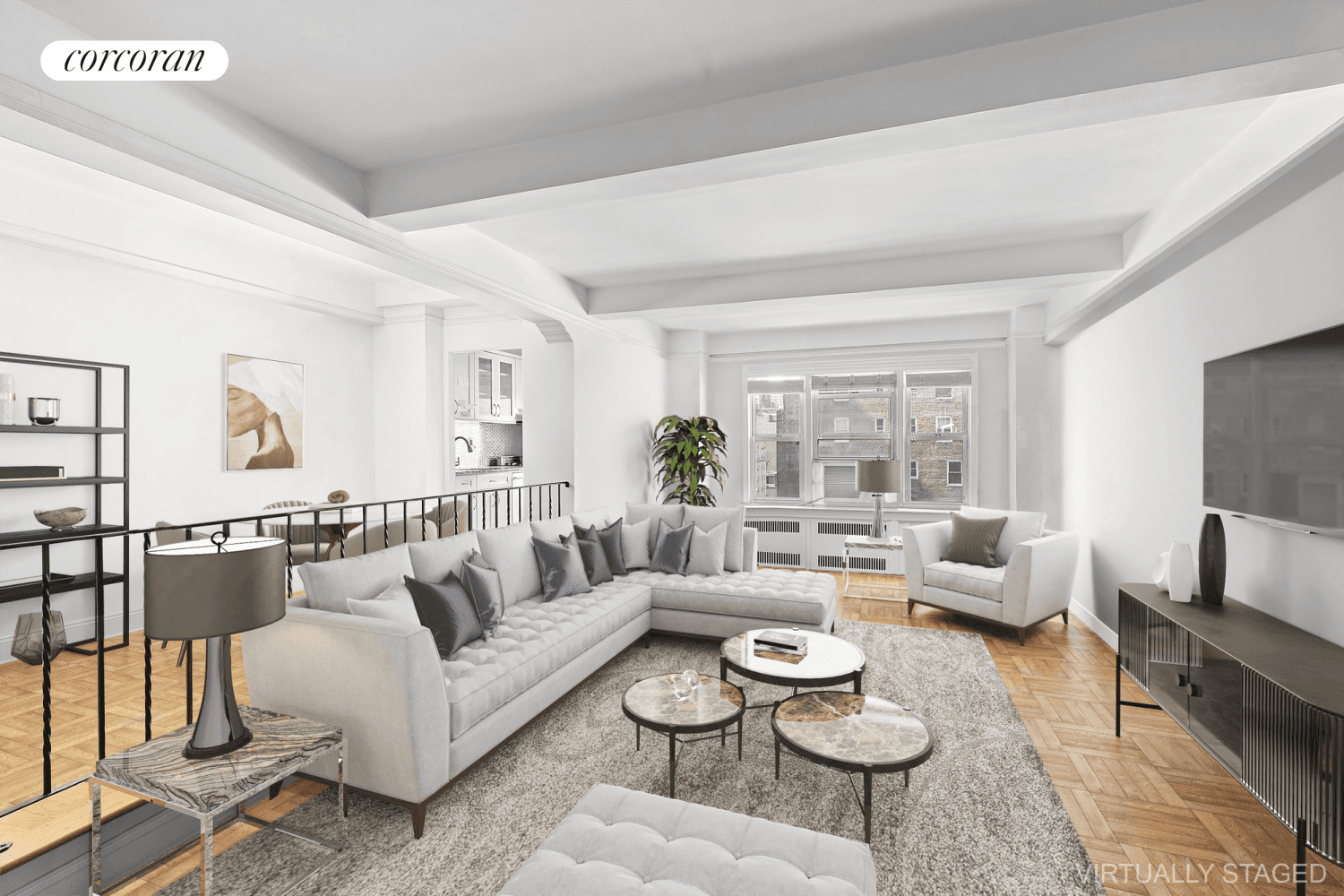 High floor turn key corner OVER SIZED one bedroom with panoramic SKYLINE VIEWS available !