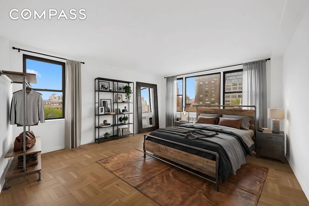 Welcome to Apartment 9A, a high floor, sunny, oversized studio framed by sweeping open views and endless potential.