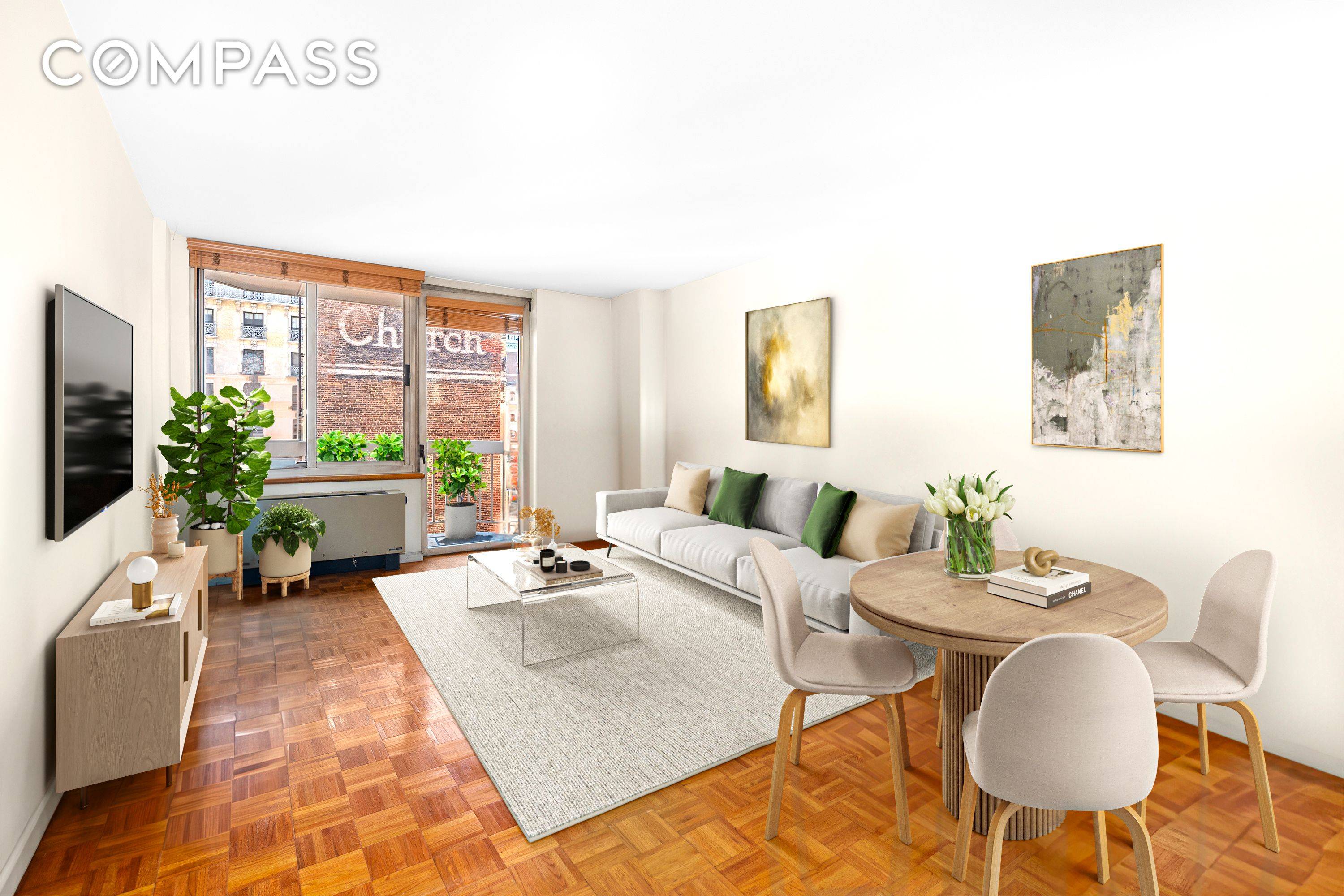 Welcome to Residence 9G, a quiet and spacious one bedroom with a private balcony and oversized closets offered at an exceptional value.