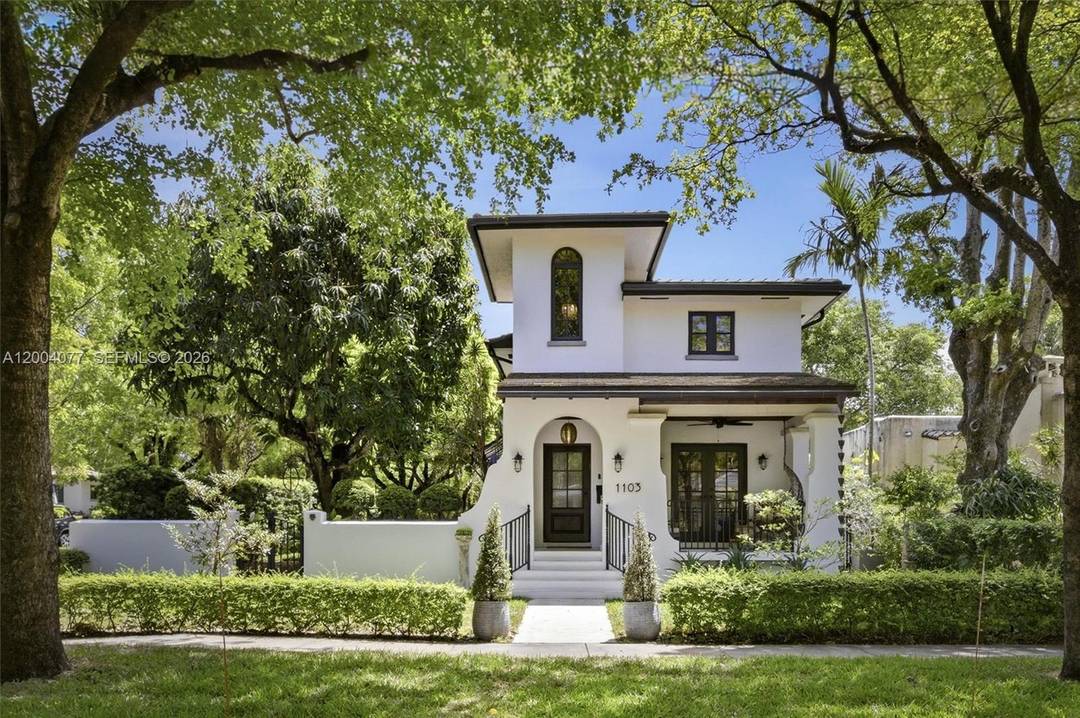 Coral Gables Mediterranean modern farmhouse completely renovated inside amp ; out to create a bright, airy and textured aesthetic.