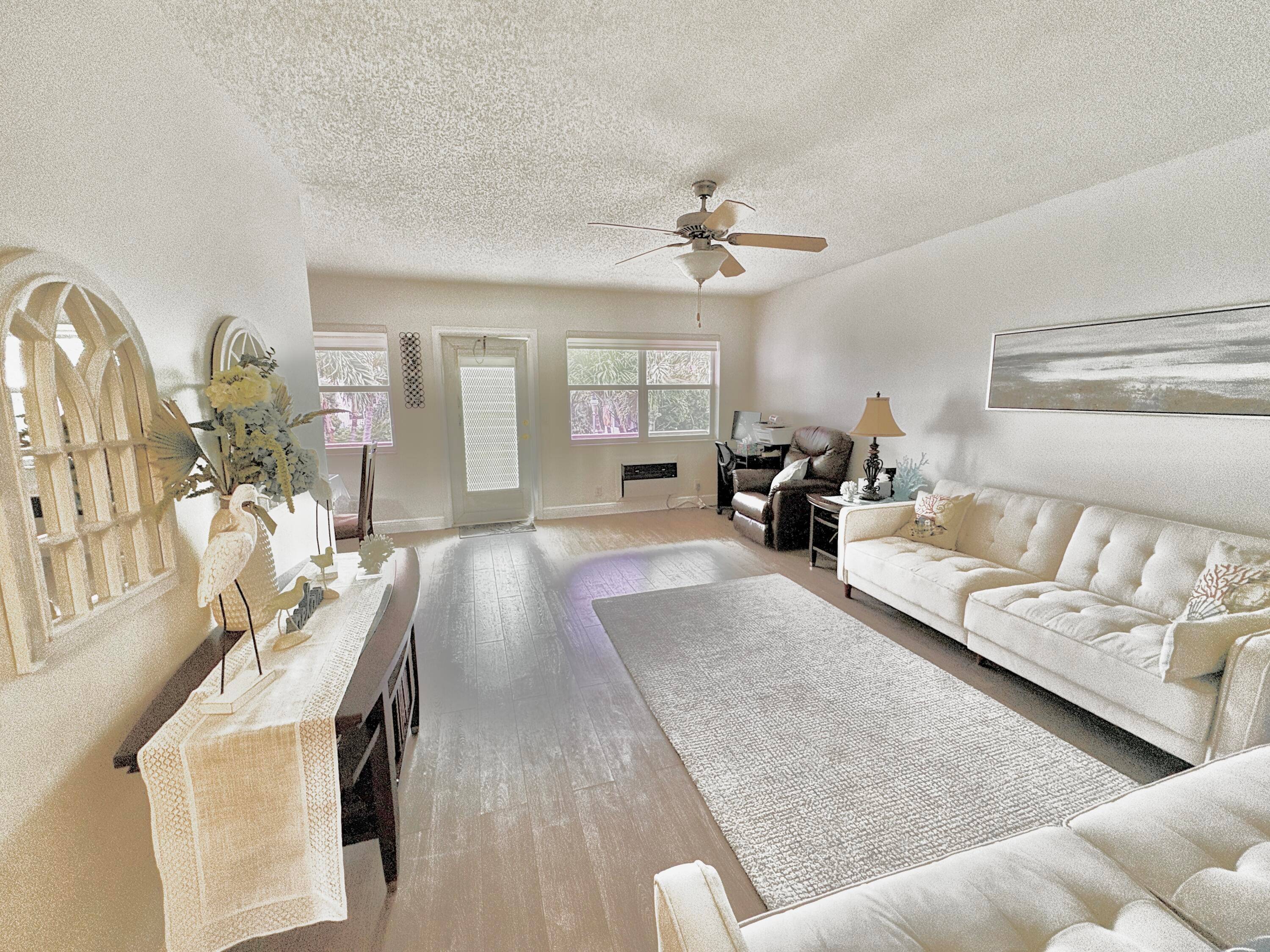 For sale in a 55 retirement community of Century Village in West Palm Beach a 2 Bedroom, 2 bathroom condo close to Haverhill gate.