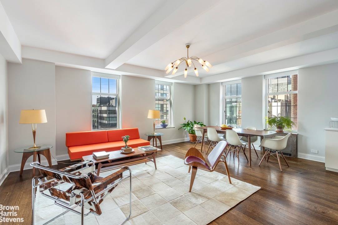 A sophisticated mix of beauty and functionality sets the stage for this corner unit in Chelsea's iconic and amenity rich London Towers.