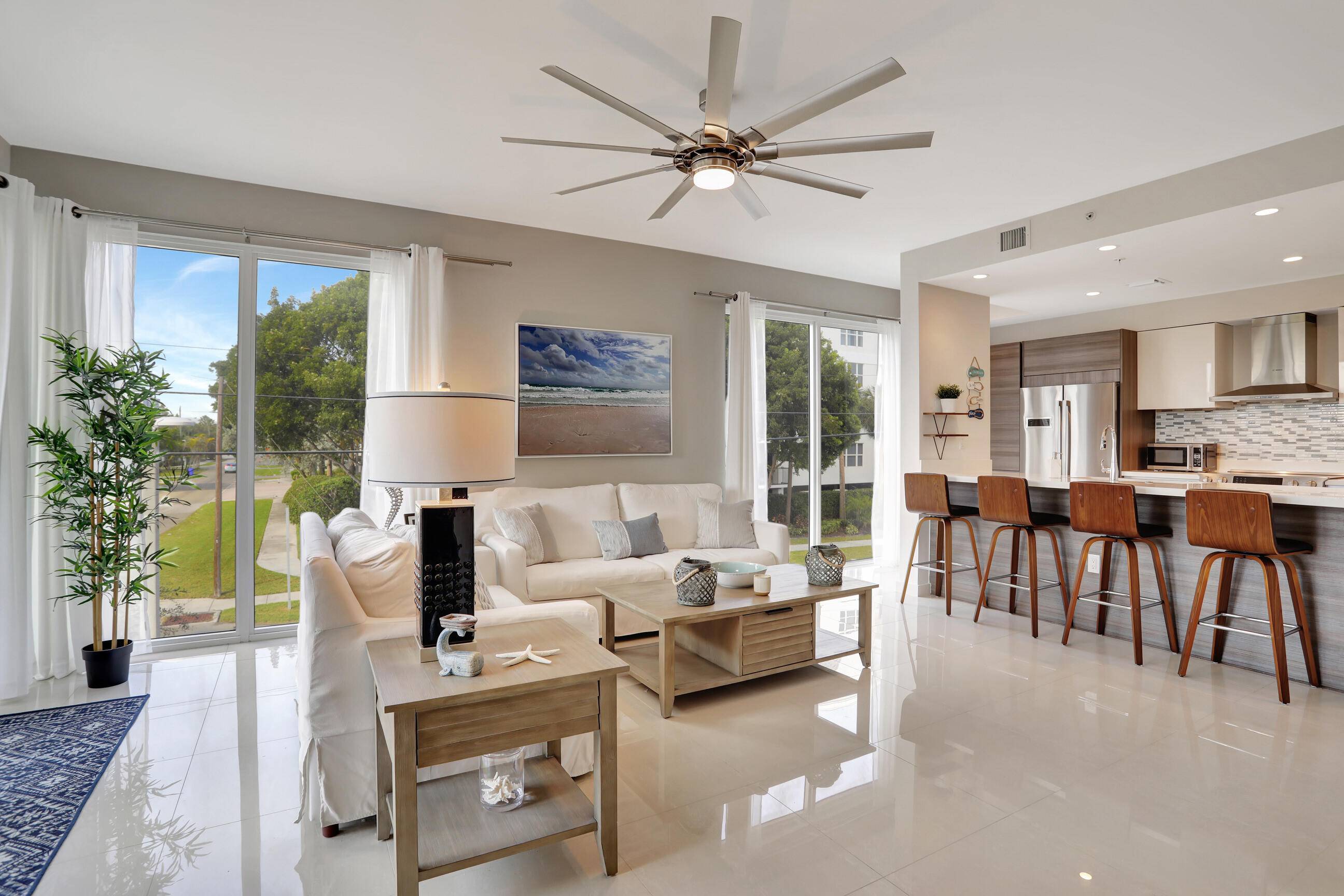 Stunning, move in ready coastal condo in within walking distance to Deerfield Beach.