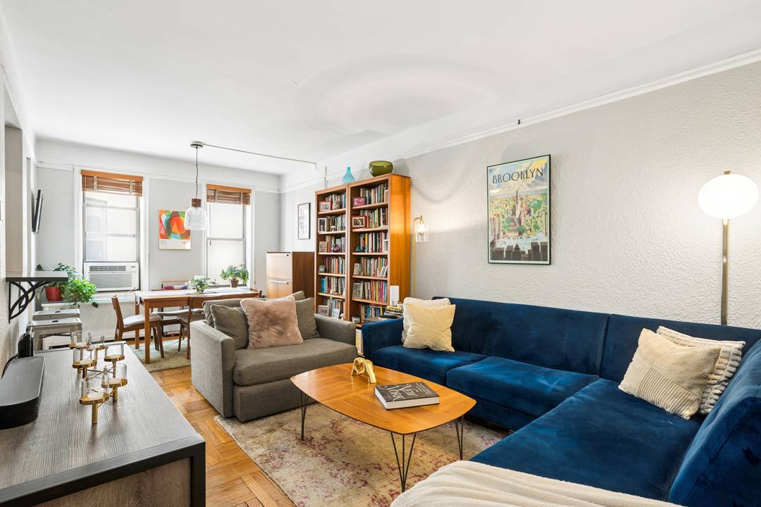Nestled high above Windsor Terrace in the neighborhood's most prestigious, impeccably preserved co op building, is a lovely top floor 3 bedroom, 1 bath apartment brimming with charming pre war ...