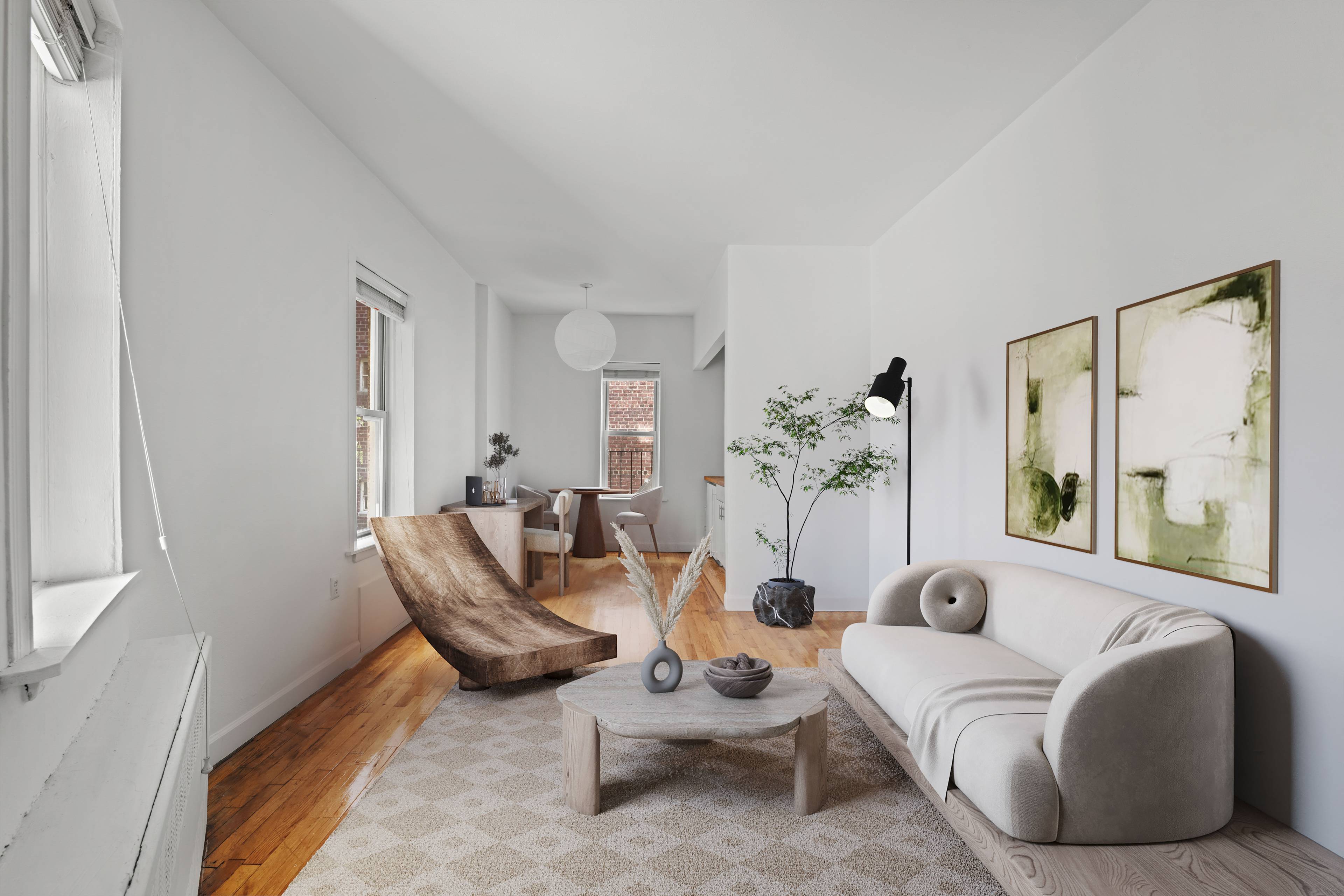 Nestled on a beautiful street just two blocks from the iconic Brooklyn Heights Promenade, this inviting one bedroom apartment offers classic charm with everyday convenience.