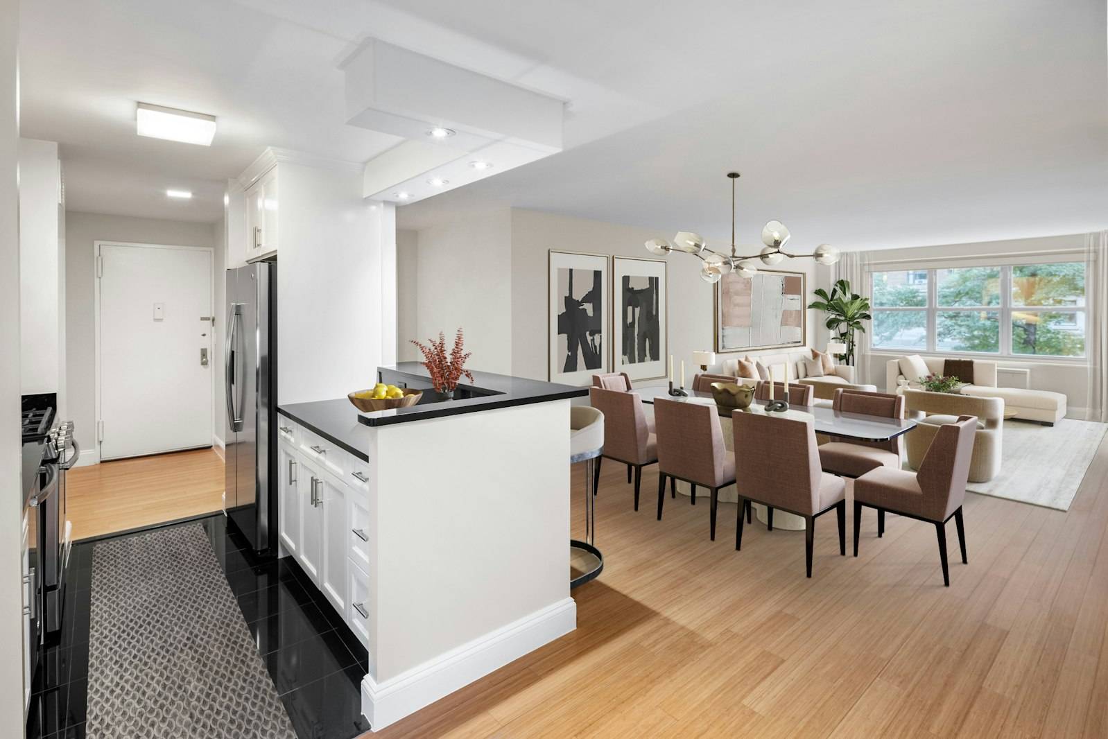 Residence 35A is an oversized 2 bedroom home with eastern and southern exposure.