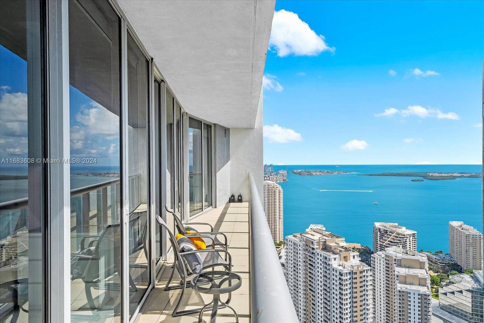 Experience luxury living on the 51st floor of the prestigious Icon Brickell with this stunning 2 bedroom, 2 bathroom corner unit.