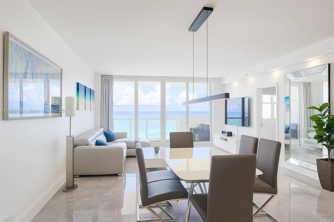 Spectacular fully remodeled 2BD 2BA oceanfront residence at The Pavilion, completed with city approved permits.