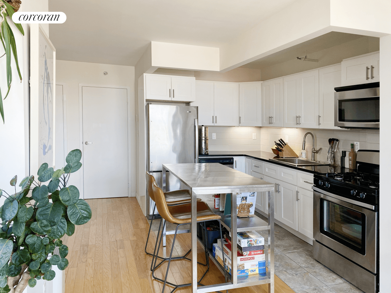 New Listing ! Sunny one bedroom with large private terrace and partial park view.