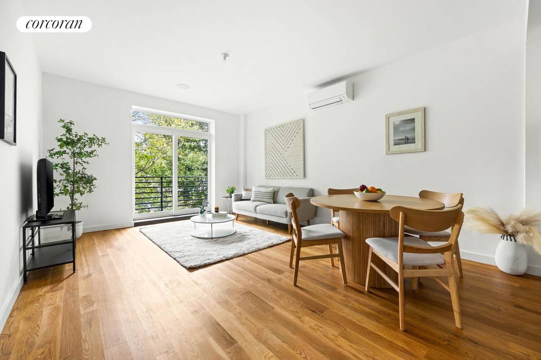 Welcome to Residence 3B at 88 Marion Street a sun drenched, south facing 1 bedroom, 1 bath home spanning 659 square feet, where refined finishes, generous proportions, and treetop serenity ...