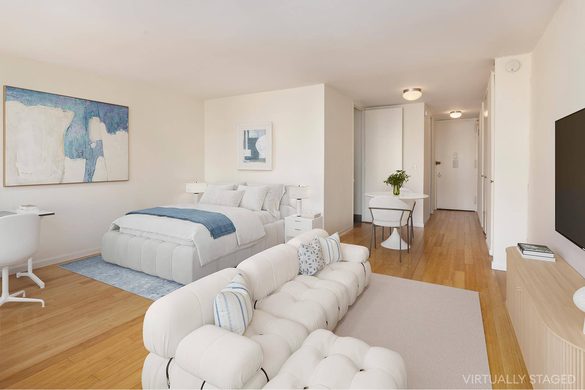 This extra large Alcove Studio with Open City Views at Kips Bay Towers Condominium can now be yours.