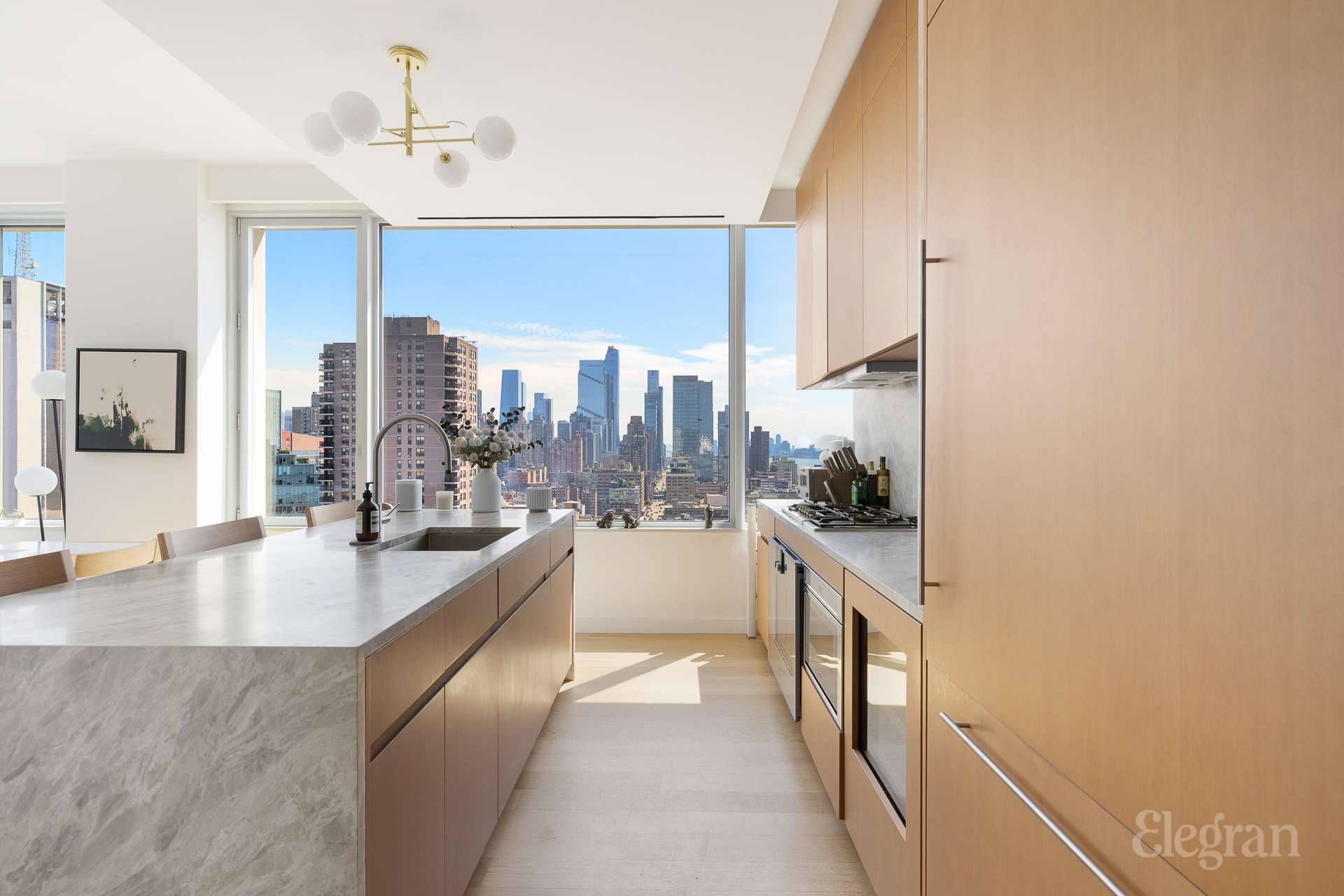 Welcome to Residence 25A at 611 West 56th Street a refined two bedroom, two and a half bathroom home offering over 1, 400 square feet of thoughtfully designed living space ...