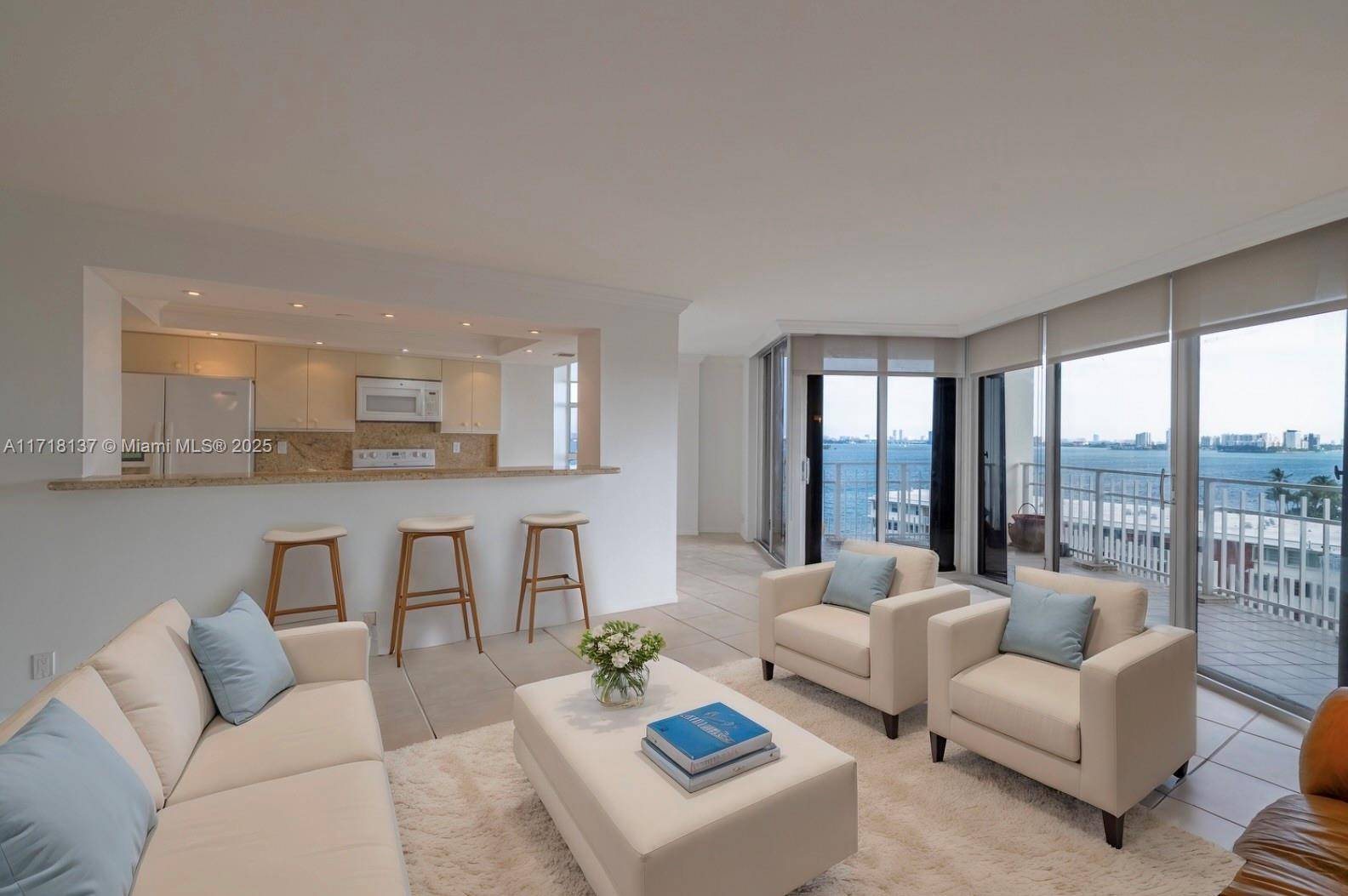 Experience resort style living in this spacious 2 bedroom, 2 bathroom with stunning southeast direct water views.