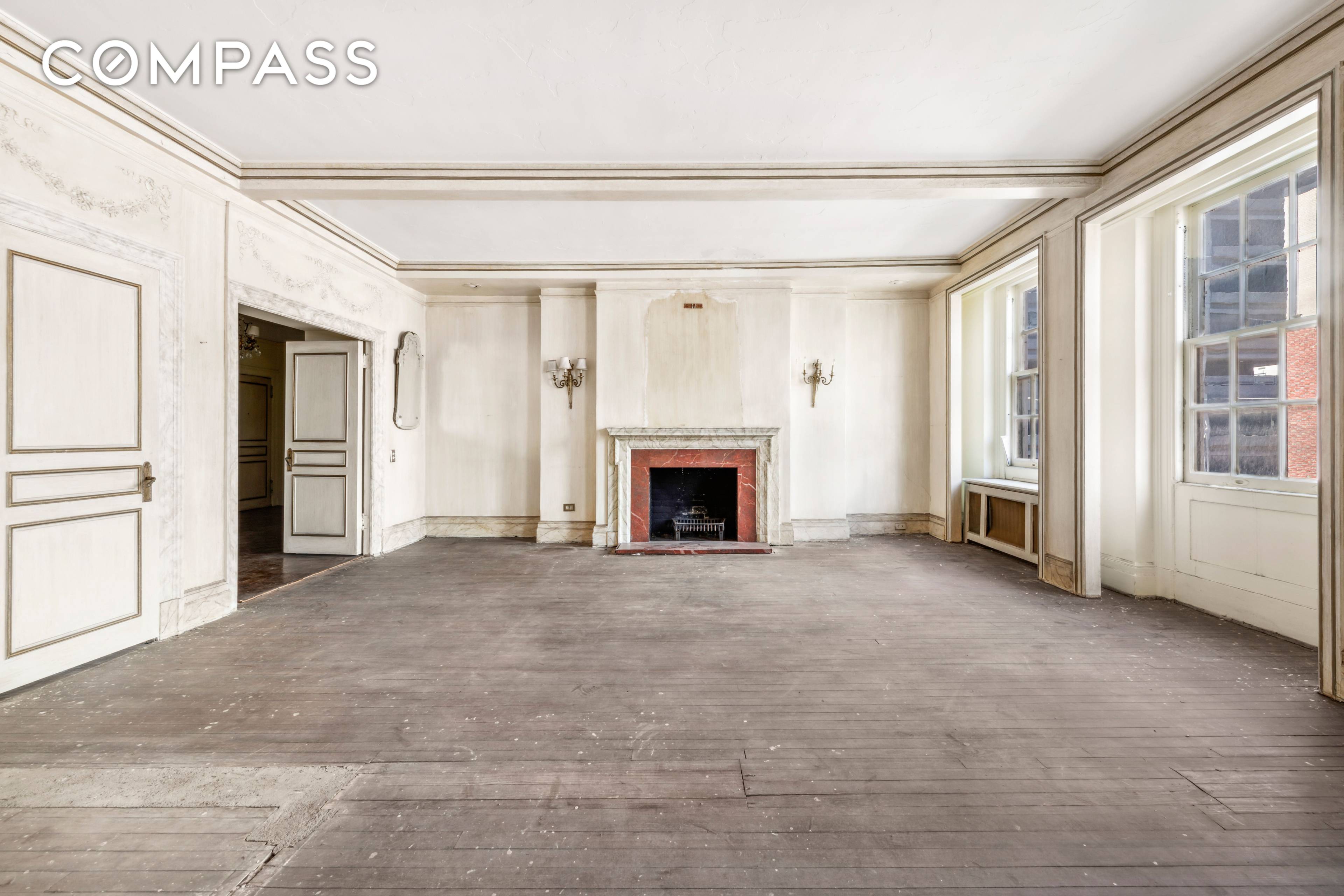 Welcome to this bright, North and South facing UES two, possibly three bedroom coop blending pre war details and grand proportions in a landmarked 1908 building.