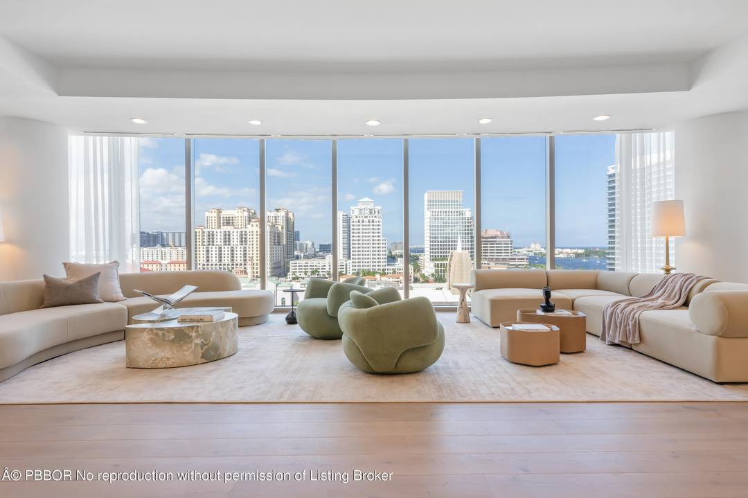 Discover this exquisite, move in ready 4 bedroom, 41 2 bath residence at the prestigious Forte on Flagler, a 41 unit boutique, luxury waterfront building.