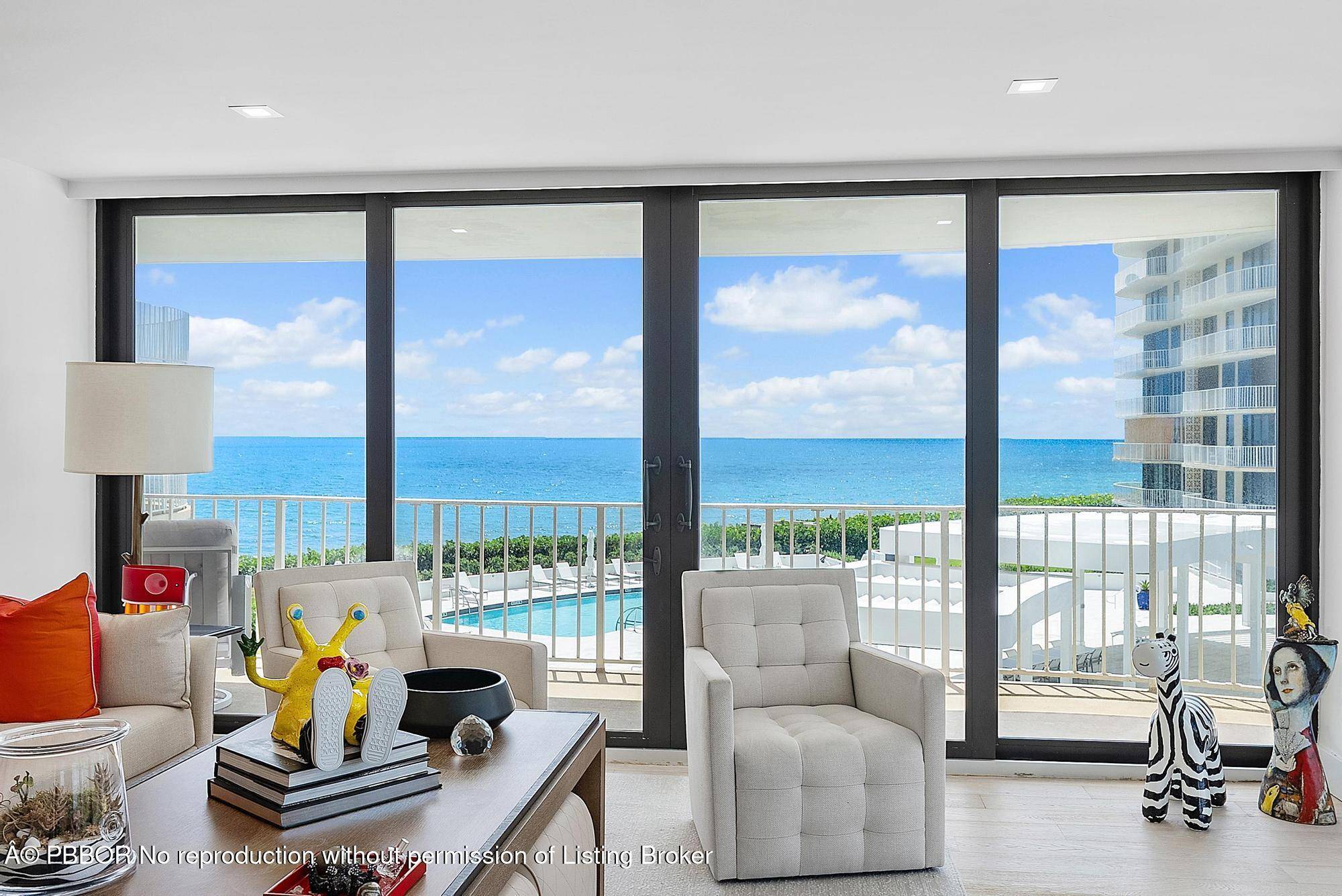 Wake up to the soothing sounds of ocean waves and breathtaking sunrises in this tastefully renovated 2 bedroom, 2 bathroom residence, with ocean views from every room.