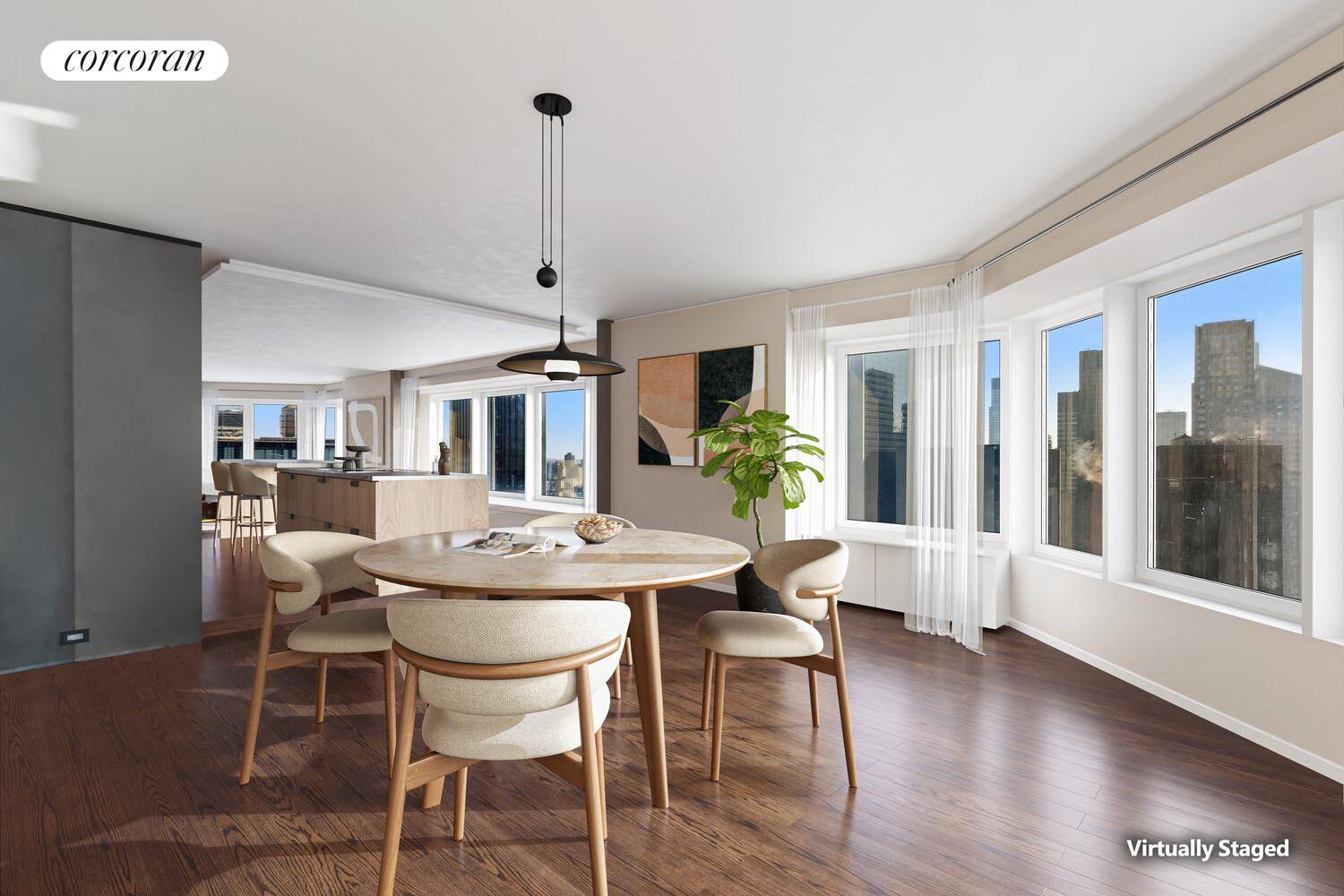 Luxurious and Meticulously Renovated 3 Bedroom Residence Enter into a home that exemplifies modern luxury and sophisticated design at City Spire Condominium at 150 West 56th Street.