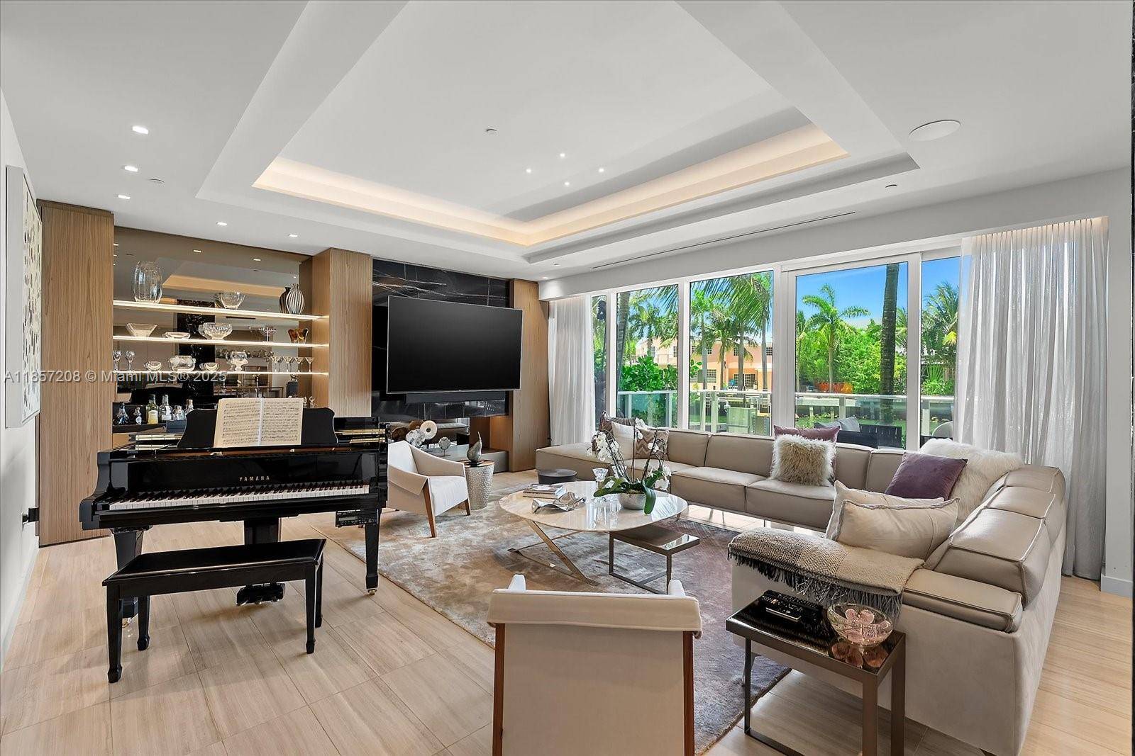 Residence 126 at The Ritz Carlton Residences, Miami Beach is a rare two level waterfront home offering 3 bedrooms den, 3 baths, and 4, 109 total SF.