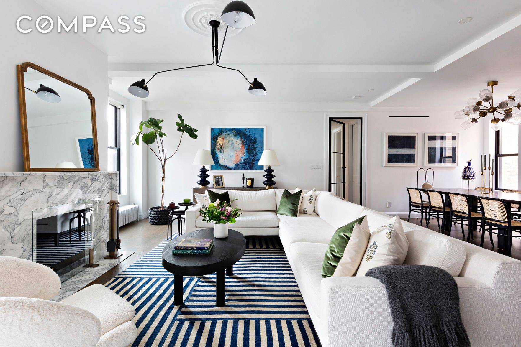 Meticulously gut renovated by the current owners, this incredibly chic 3 bedroom, 3 bathroom home sits atop the 14th floor at 975 Park Avenue, a premier white glove prewar co ...