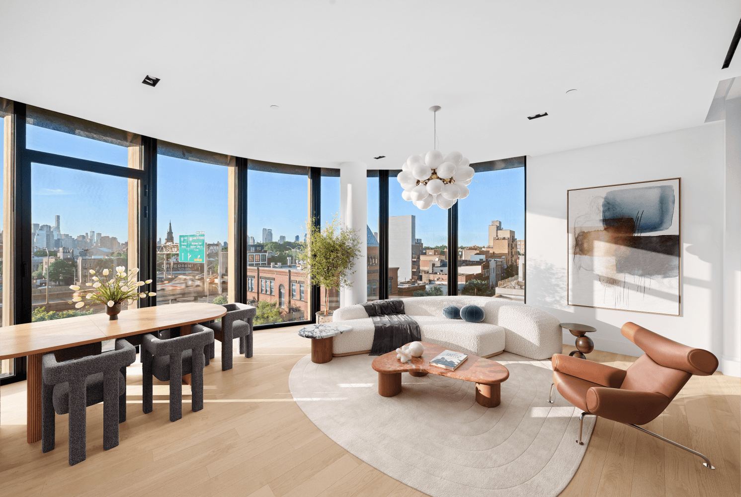 A Corner Two Bedroom with Dramatic Light and Skyline Views Residence 3B is a spacious, northwest facing two bedroom, two bathroom home with soaring 10 foot ceilings, oversized corner windows, ...