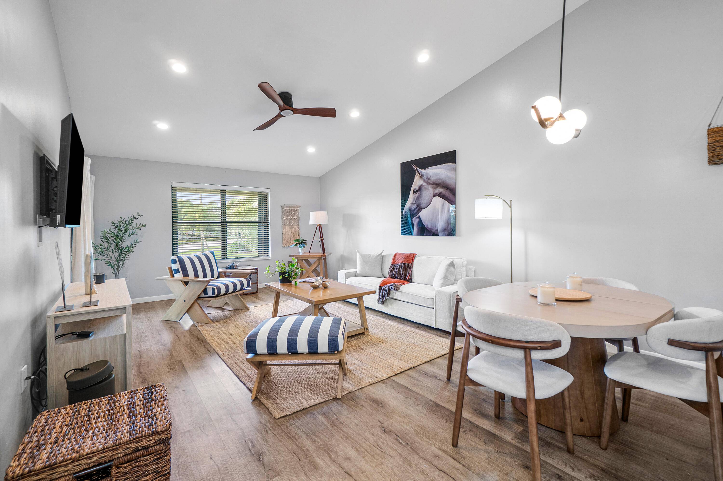 Fully furnished 2 bedroom, 2 bath condo available for annual or seasonal rent in the heart of Wellington.