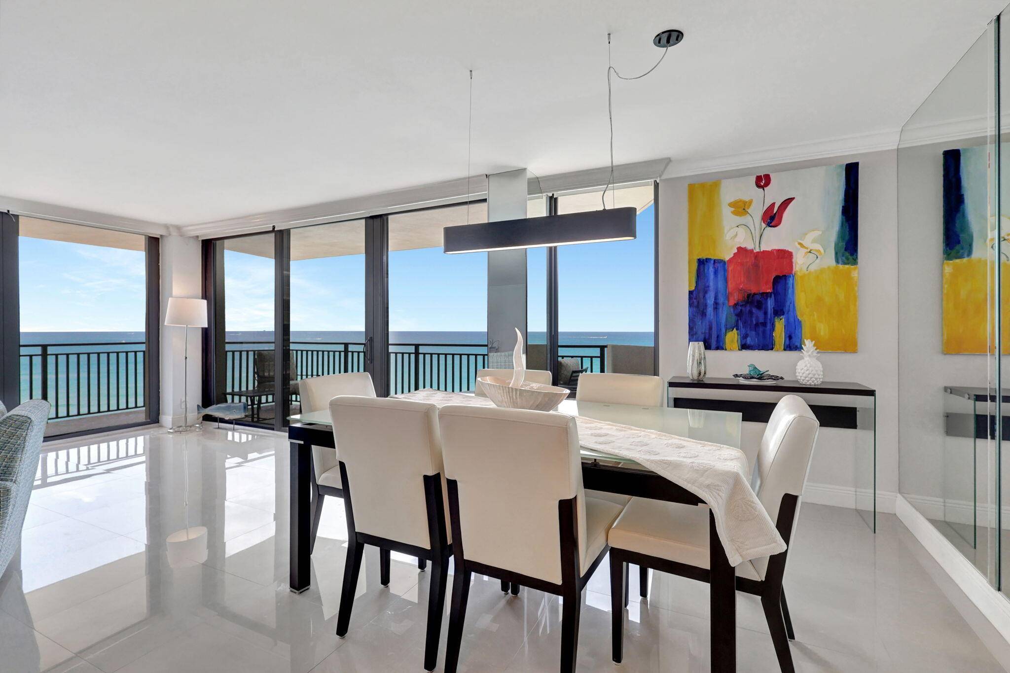 Direct ocean Singer Island condo with stunning ocean and intracoastal views.