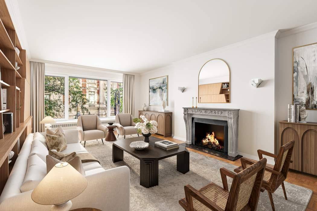 Gracing the sunlit corner of Fifth Avenue and 86th Street, directly across from Central Park and the iconic Jacqueline Onassis Reservoir, this exceptional residence at 1050 Fifth Avenue epitomizes classic ...