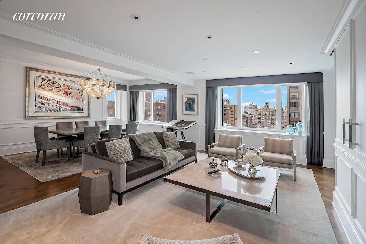 17F is an exquisitely crafted classic, pre war style four bedroom, four and a half bath residence atop 530 Park Avenue.