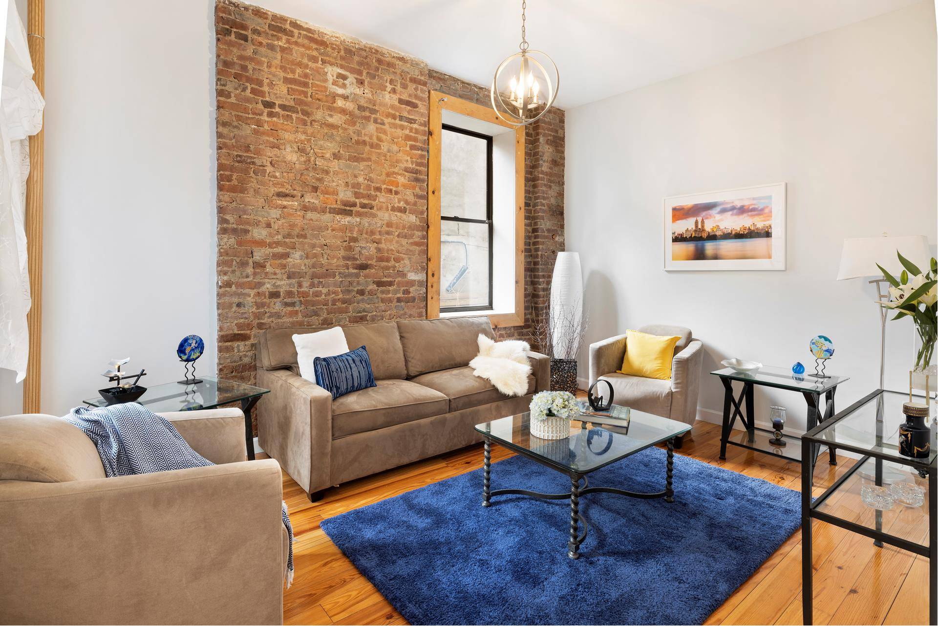 PRIME LOCATION Renovated Corner Floor Thru Raised 1st floor not street level Currently 2 bed 1 bath, formal dining room, open kitchen home office area provides options to reconfigure to ...