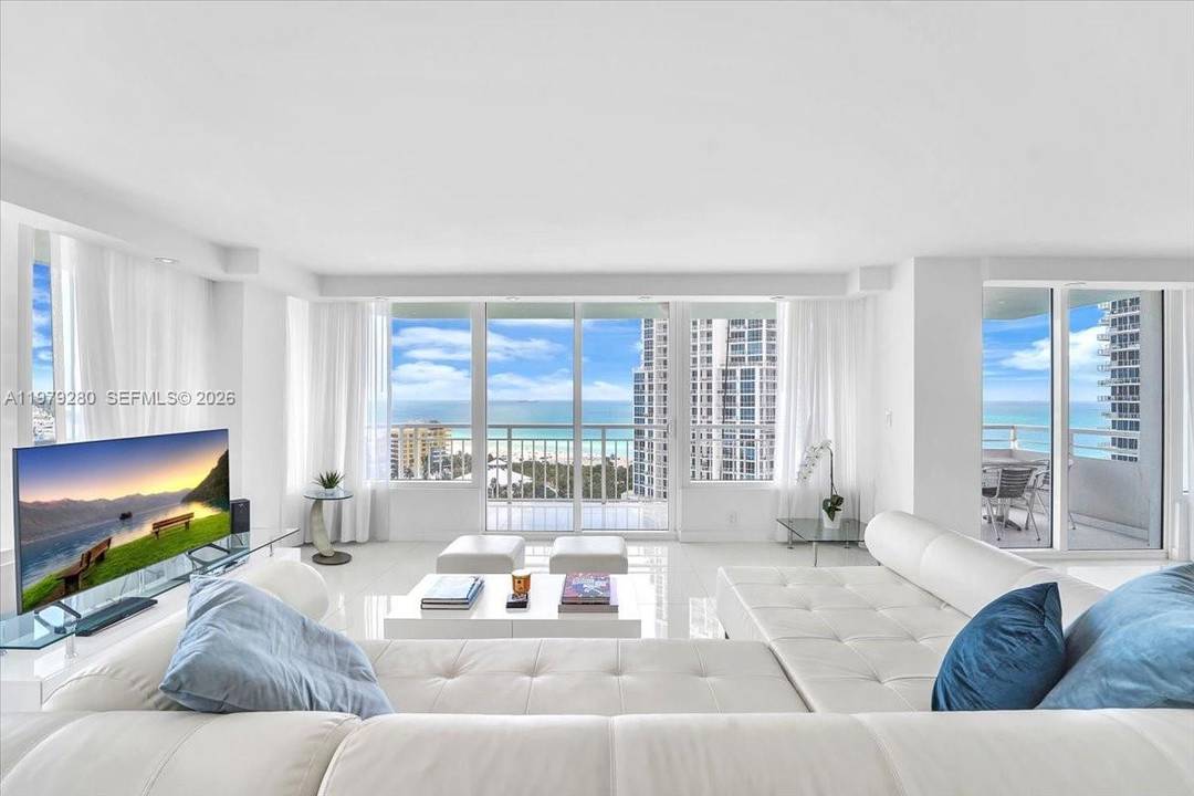 High end modern REMODELED high floor corner residence with breathtaking ocean and city views from the best location and neighborhood in Miami Beach ; South of Fifth.
