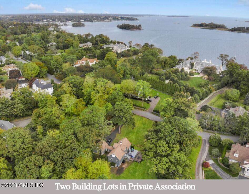 Waterfront property located in the private Hawthorne Beach Association of Byram Shore Road.