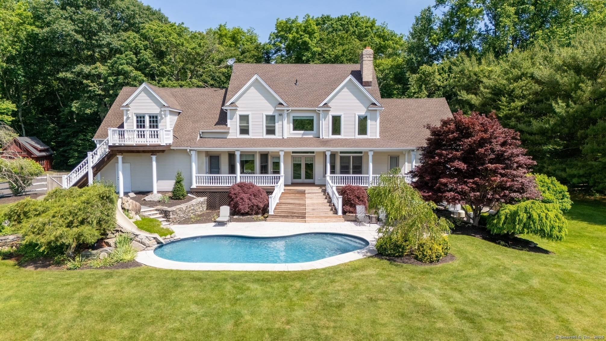 Beautiful colonial home on a private interior lot in the White Hills section of Shelton, overlooking pond and town owned open space.