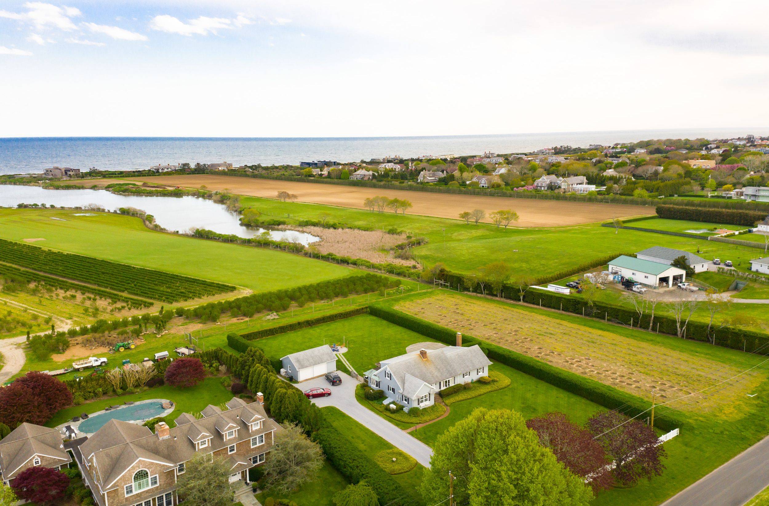 Southampton Village with Ocean & Pond Views