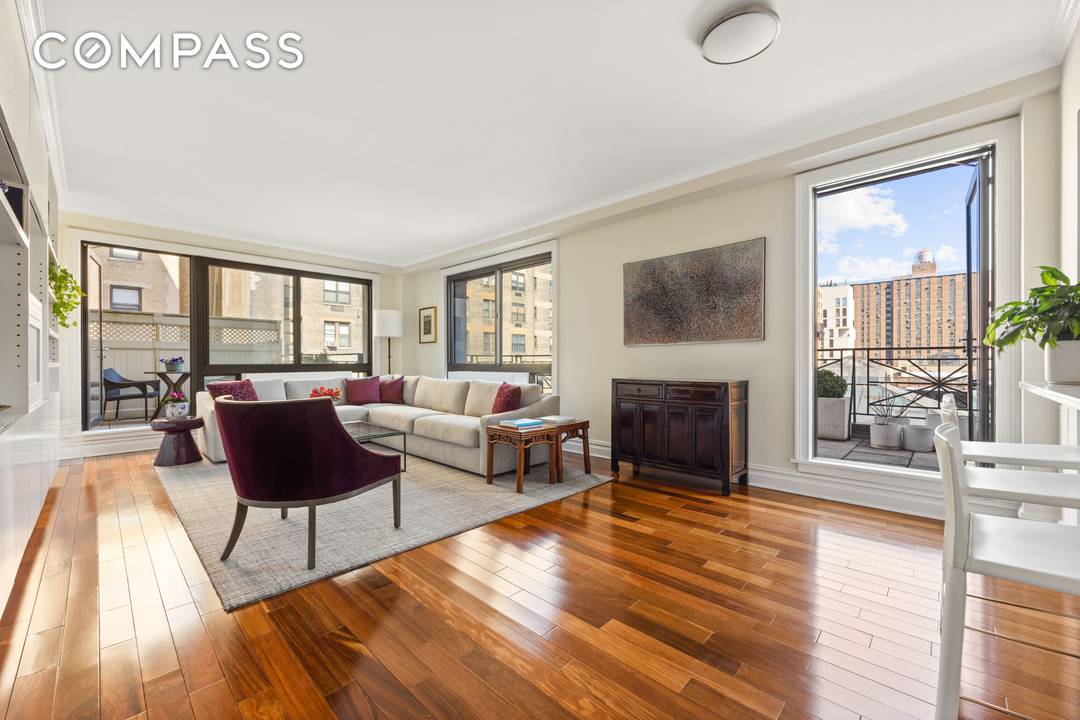 Defined by its natural light and elegant proportions, this 2 bedroom, 2 bath residence with a separate dining area offers both scale and flexibility, including the potential to convert to ...