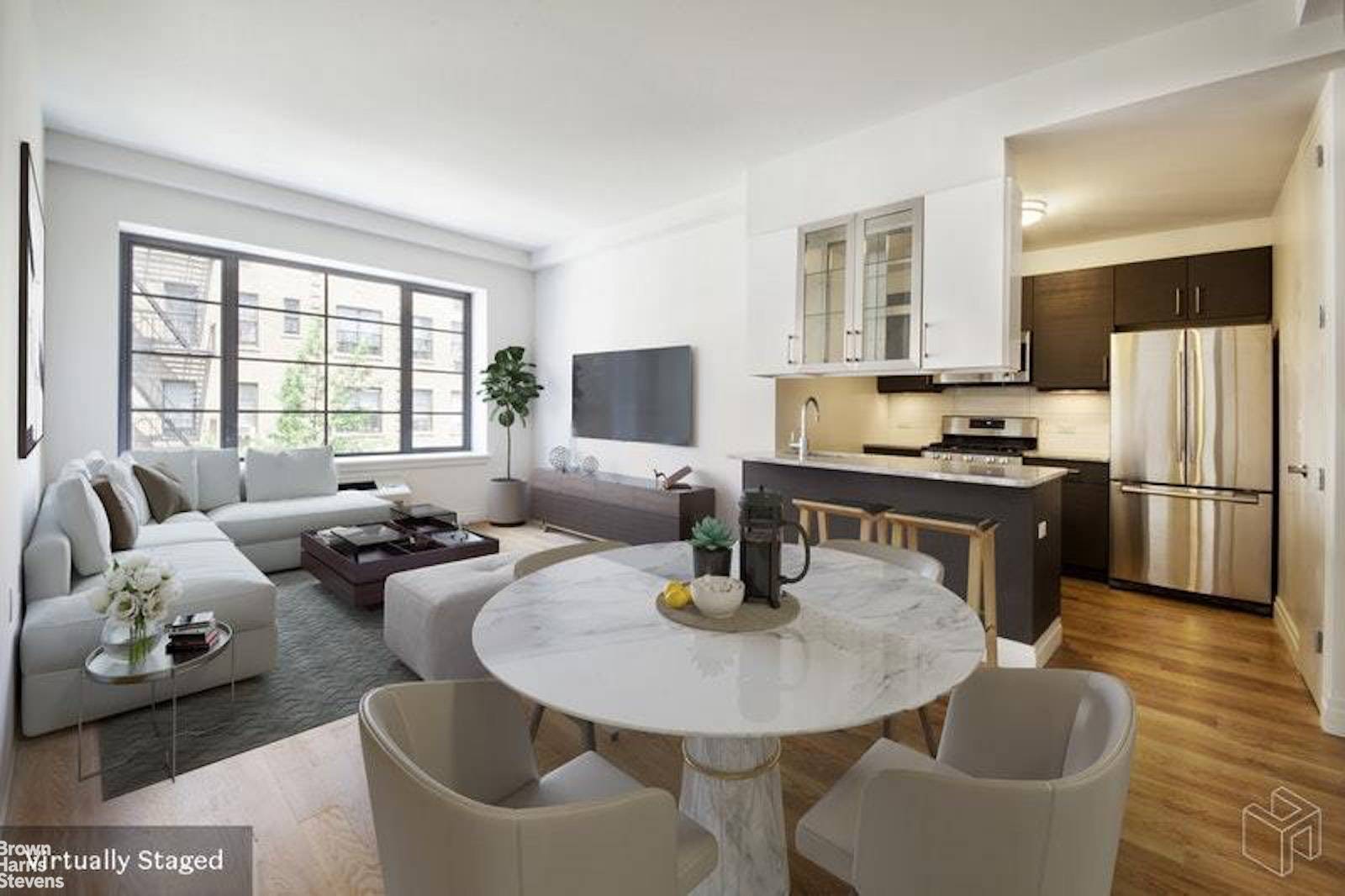 Spacious and renovated one bedroom apartment at Uptown 58, a premier boutique condominium in Central Harlem.