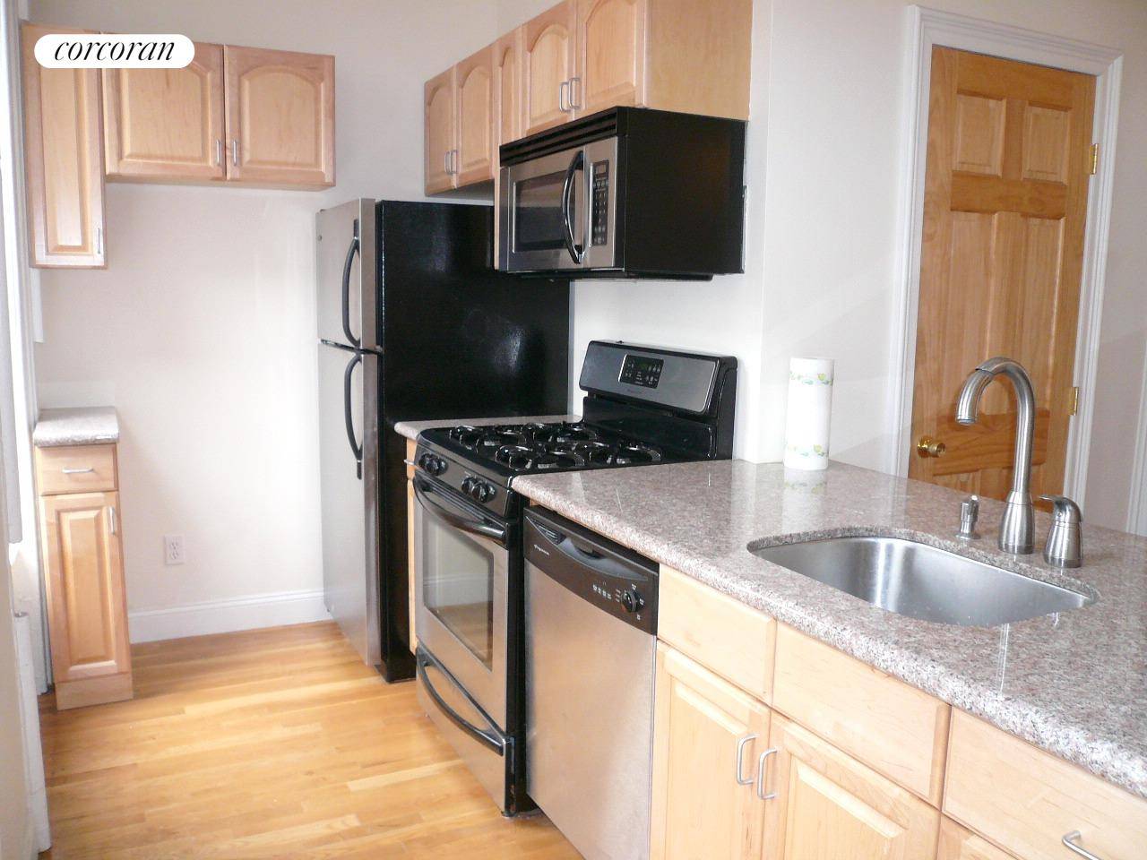 Recently renovated sunny large 1 bedroom plus den in lovely well maintained brownstone on beautiful quiet Cobble Hill street with pretty views of garden and tree lined street.