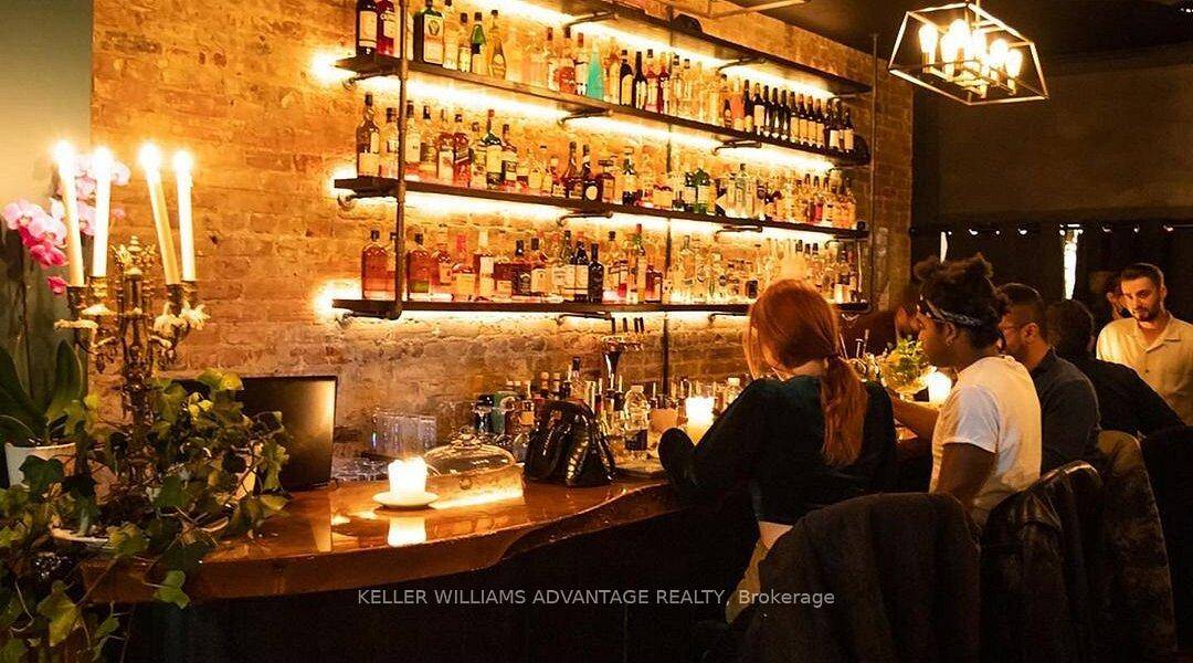 An exceptional opportunity to own booming Cocktail Bar, a thriving restaurant and bar business located at the busiest intersection, in the heart of Leslieville.