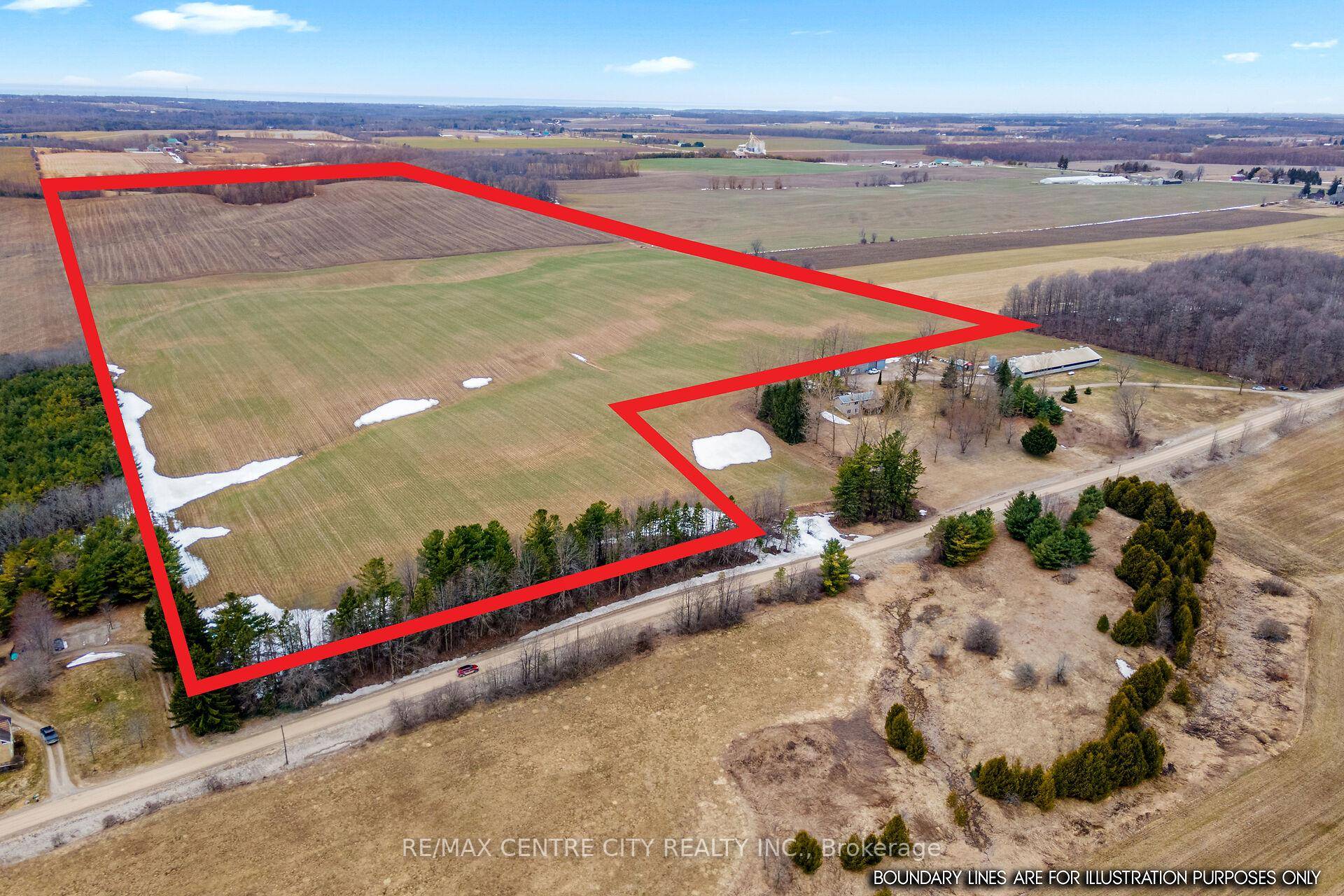 92 Acres with 87 workable and 4 acres bush on River Line 4 KM east of Benmiller made up of prime Harrison Loam all in one large field.