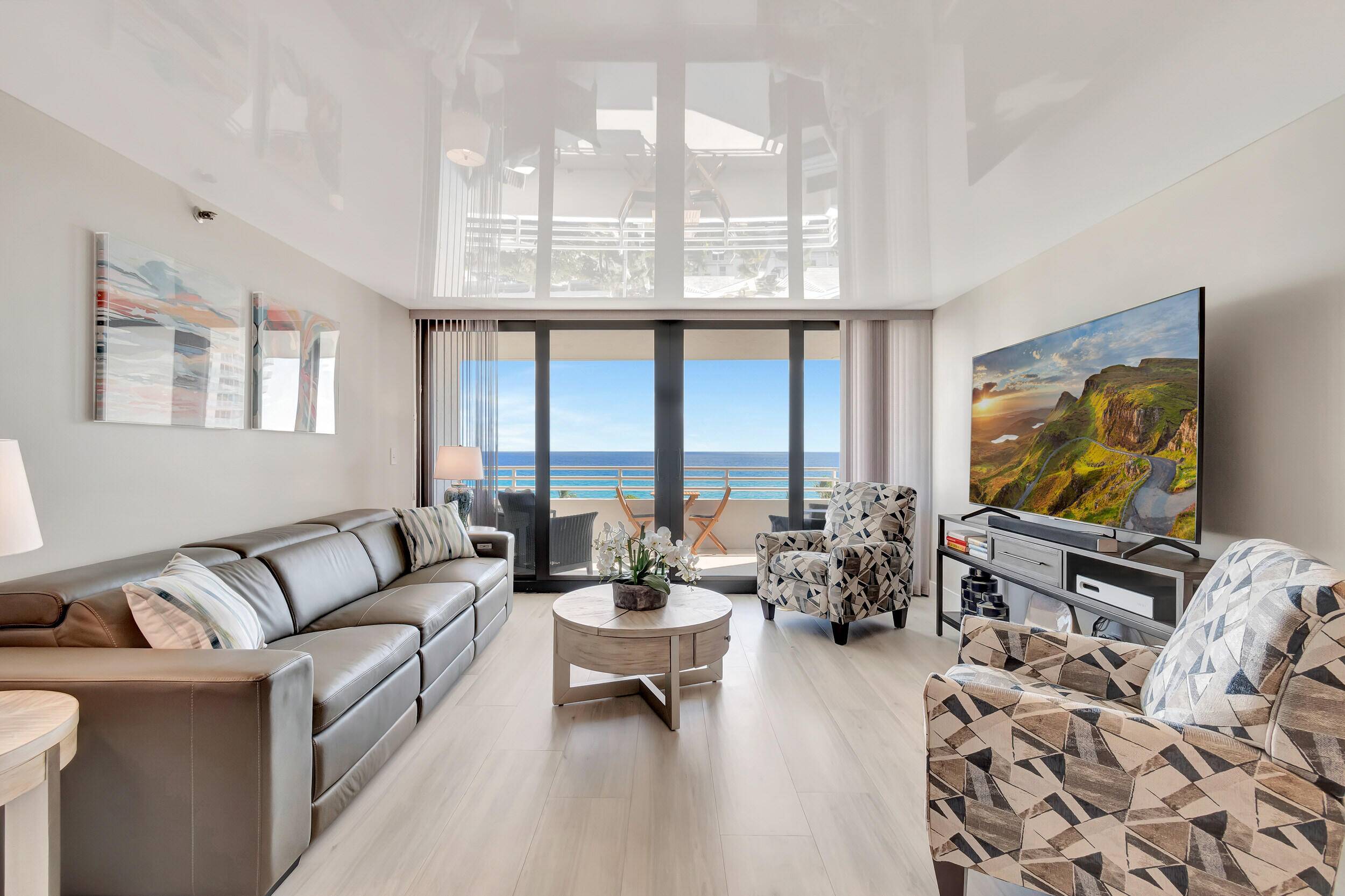 DRAMATIC OCEAN VIEWS. Stunning off season rental in Highland Beach.