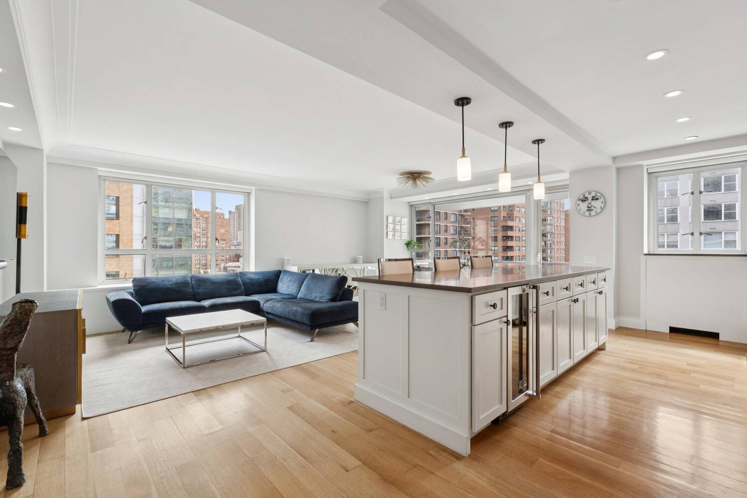 Welcome to Apartment E1005 at The Manhattan House, a sun filled corner two bedroom, two bathroom residence spanning over 1, 500 square feet with coveted east and south exposures and ...