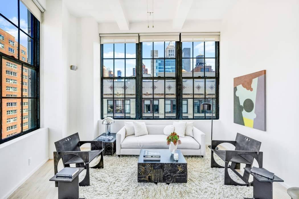 Volume and light grace this gorgeous loft at 111 Fourth Avenue.