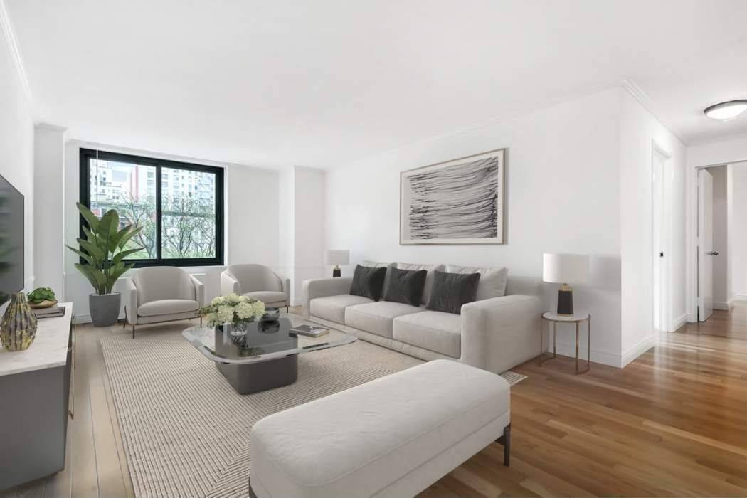 This inviting two bedroom, two bathroom home offers a gracious and thoughtfully designed layout with exceptional storage throughout, including an oversized walk in closet large enough to function as a ...