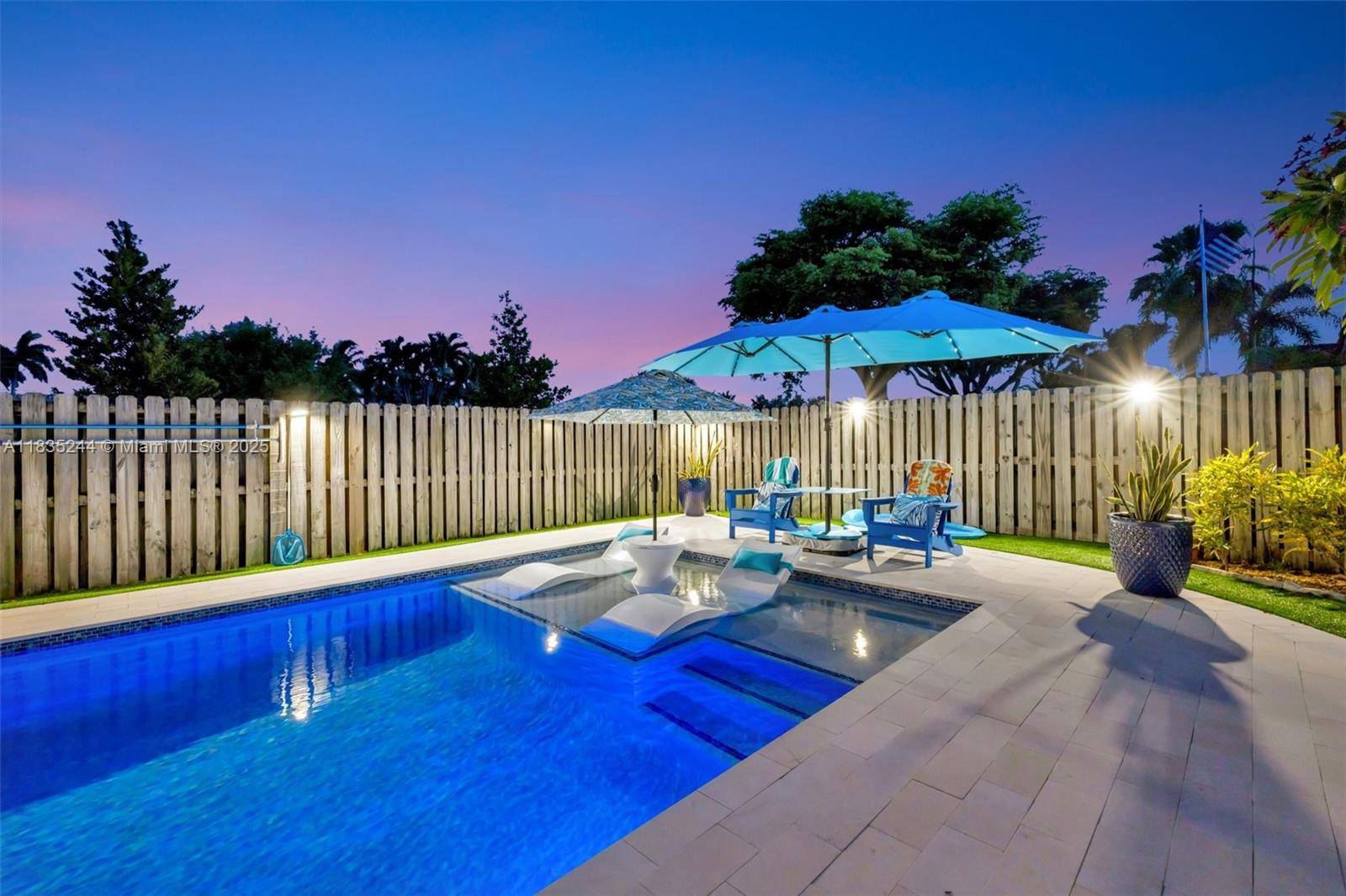 Relax in your salt water heated pool !