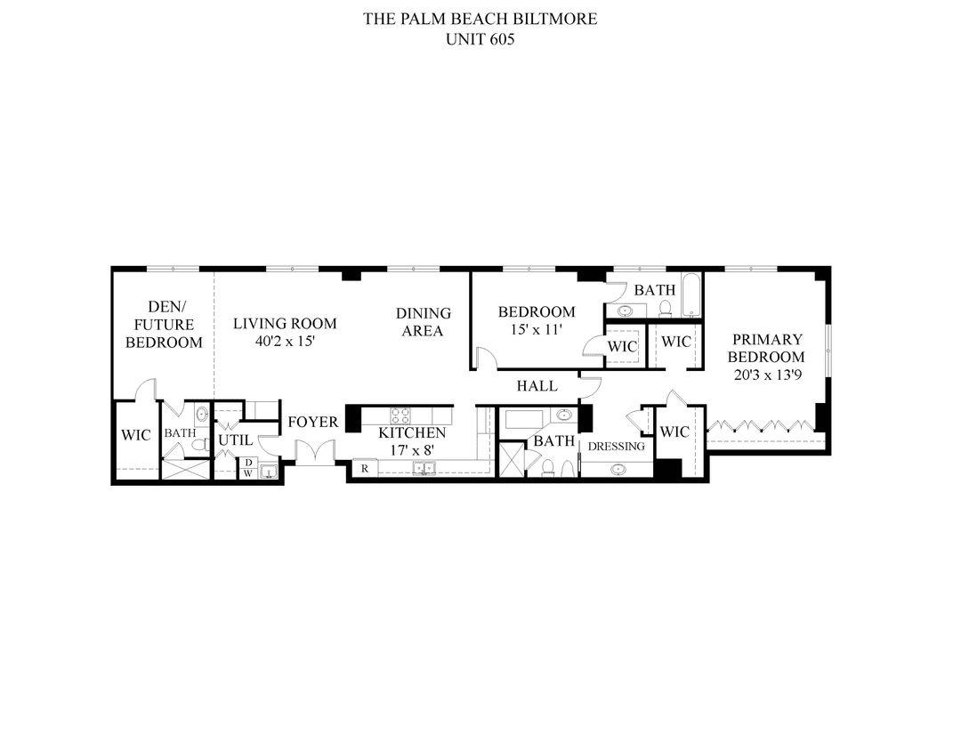 This spacious over 1800 sf, potential 3 bedroom residence at the iconic PB Biltmore offers sweeping views of the Intracoastal Waterway amp ; lush courtyard gardens.