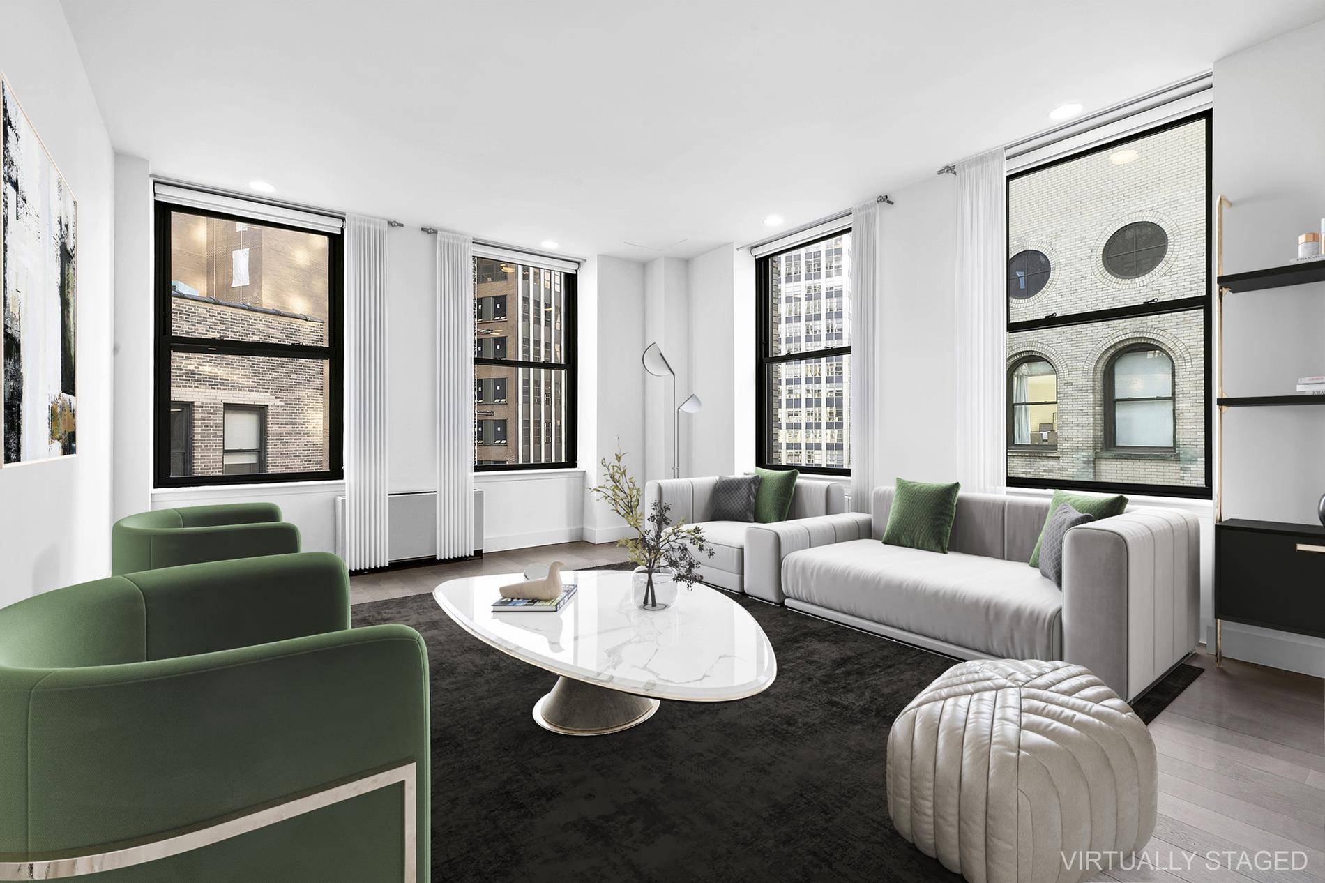 Two Bedroom, Two Bathroom Powder Room HomeExperience urban elegance at The Broad Exchange Building.