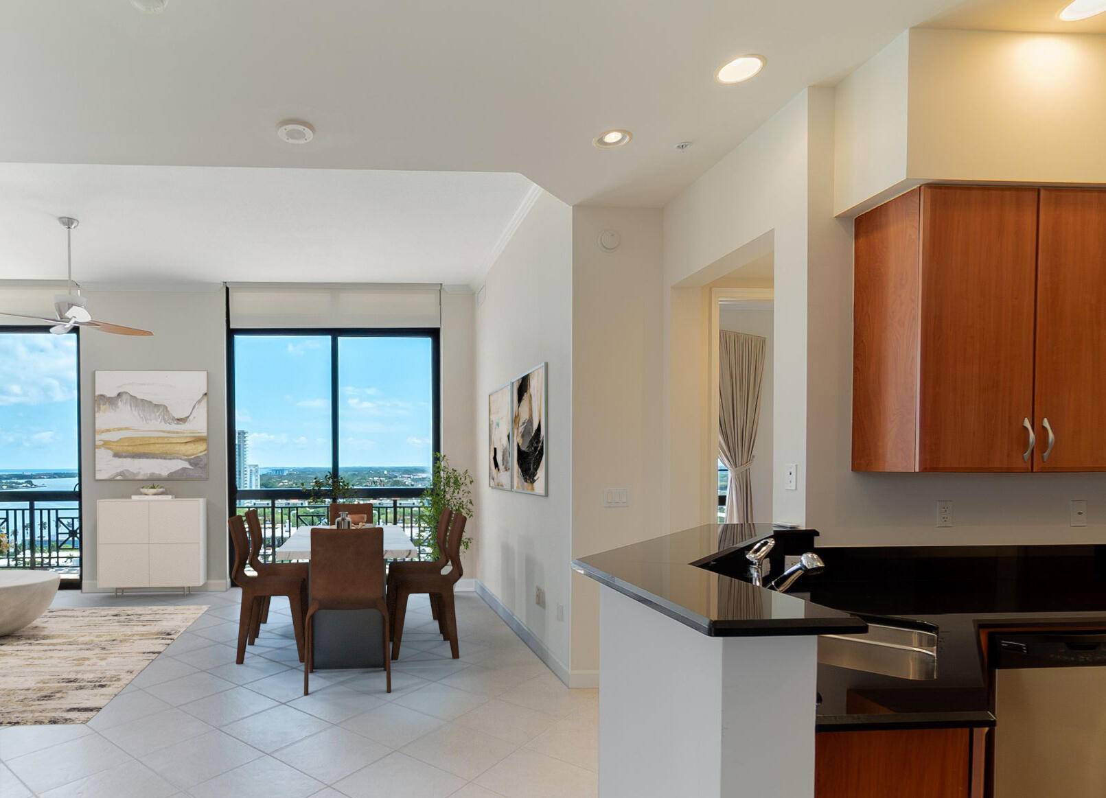 A luxurious and expansive penthouse with uninterrupted ocean views, Intracoastal, and inland will soothe your mind and spirit every time you walk in.